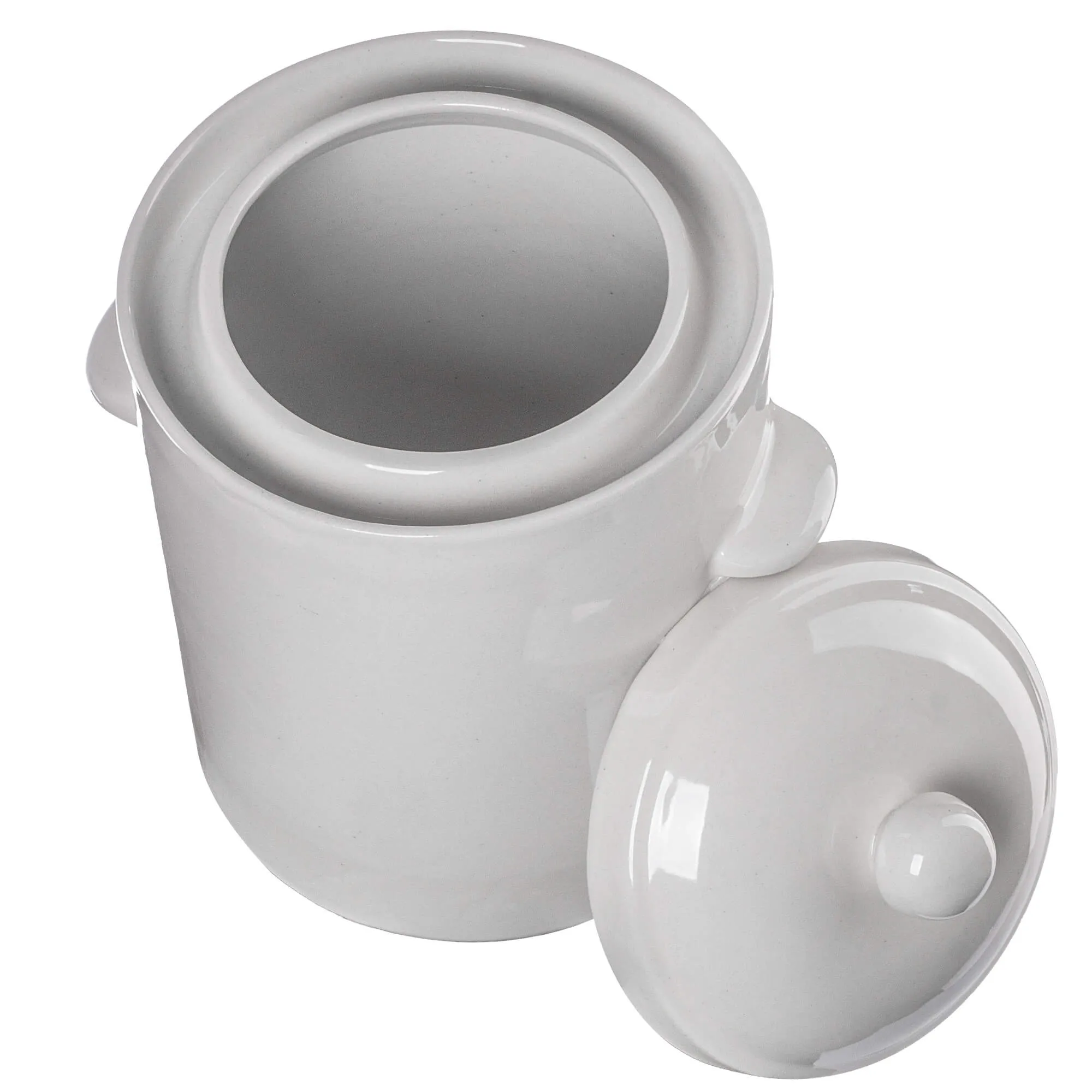 Athena 5 l sandarus keraminis puodas su kreminiu dangčiu