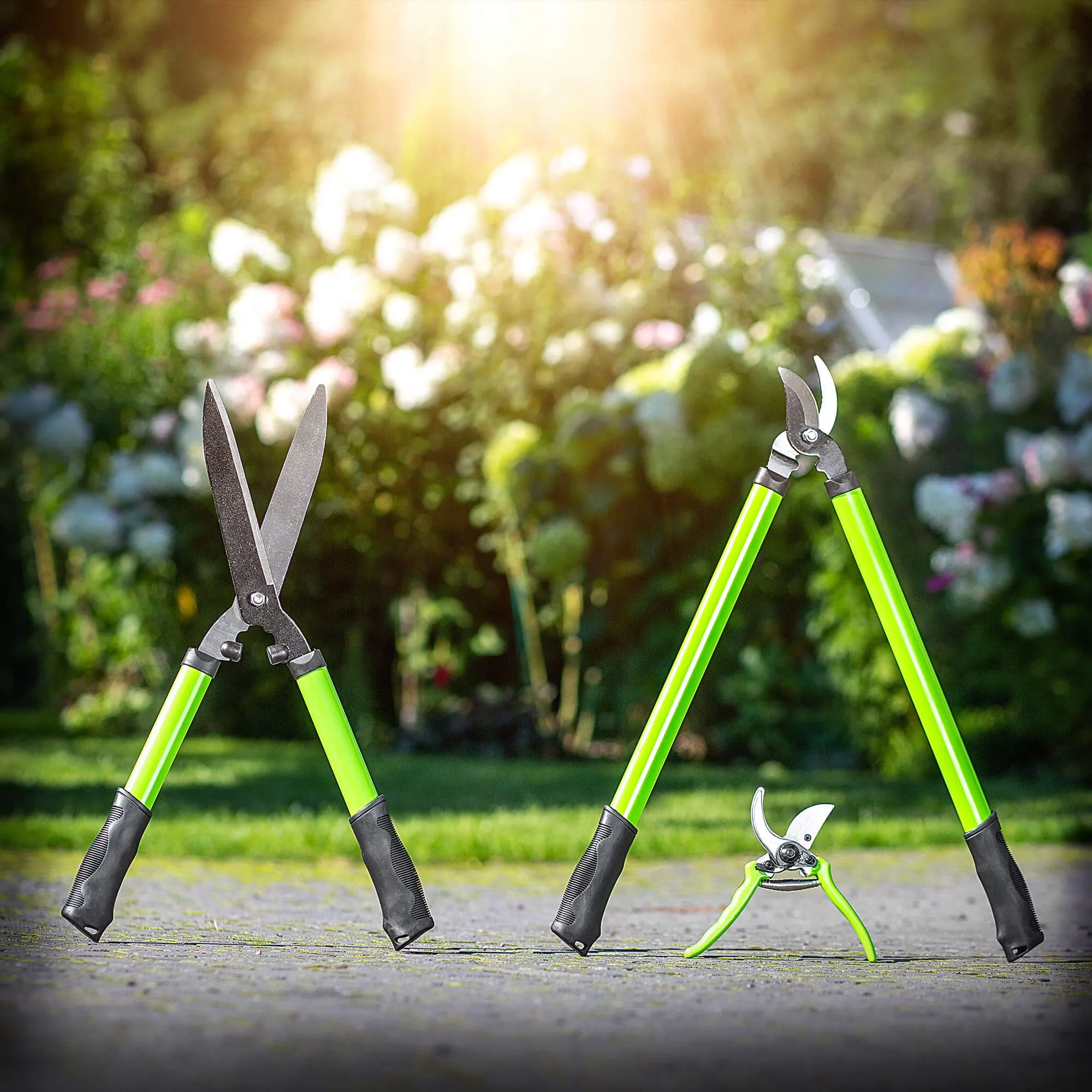 Sodo žirklių ir genėtuvų rinkinys, 3 vnt.