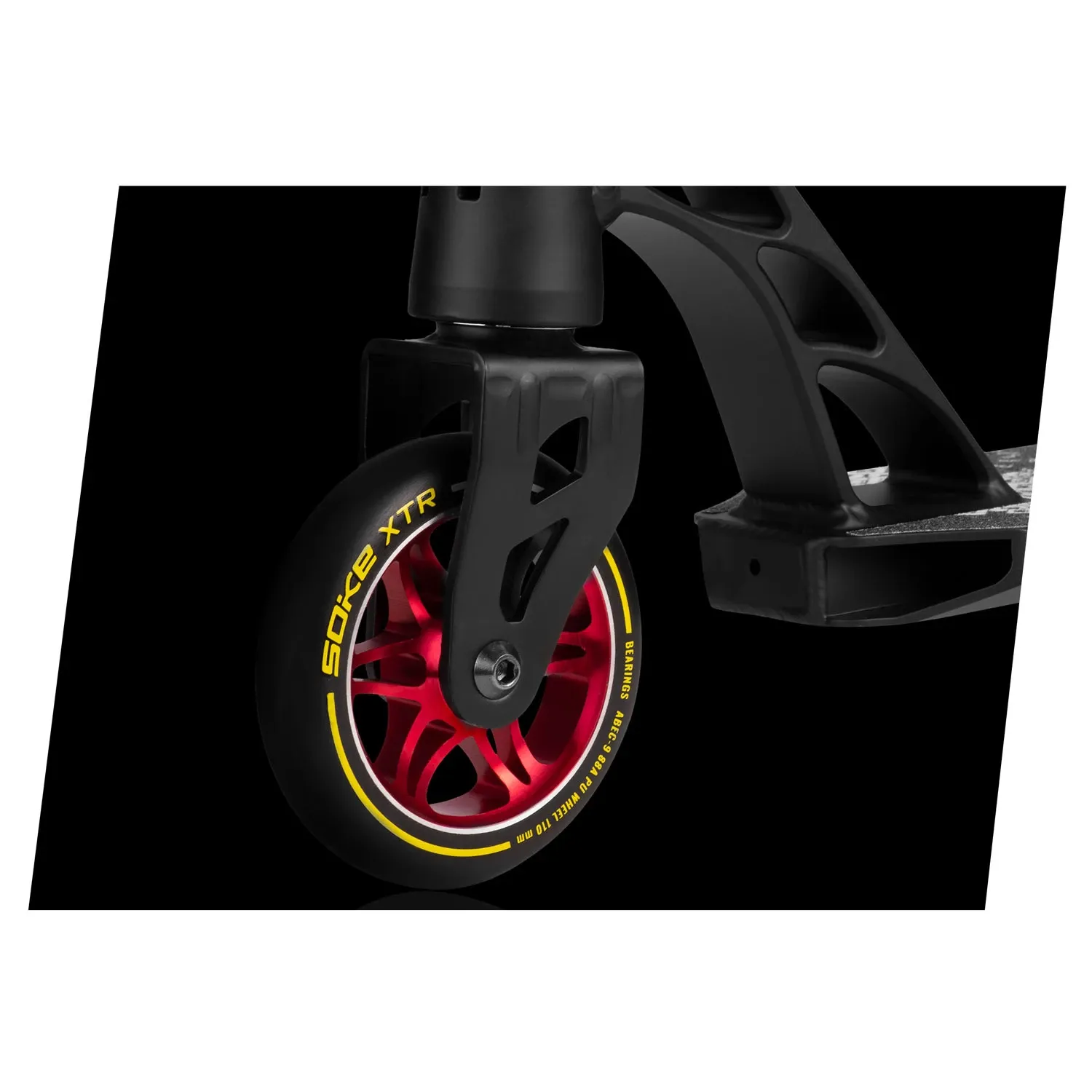 SOKE XTR triukų paspirtukas juodas ir geltonas - nuotrauka 1