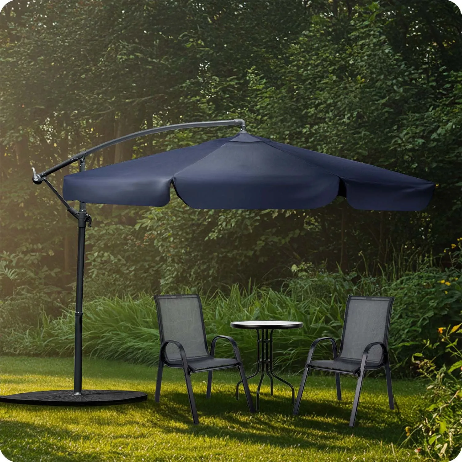Sulankstomas sodo skėtis, 6 dalių, 350 cm, su uždanga, „Plonos PL-880“ - nuotrauka 1
