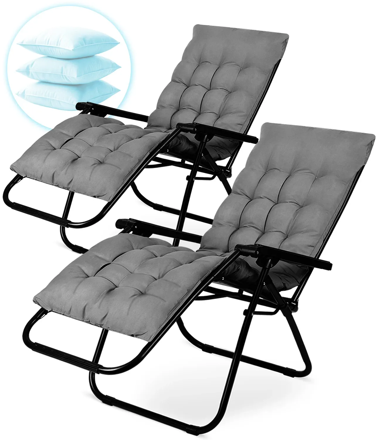 Sulankstomas sodo gultas su pagalvėle Sofotel ChillWell, 2 vnt. rinkinys - nuotrauka 1