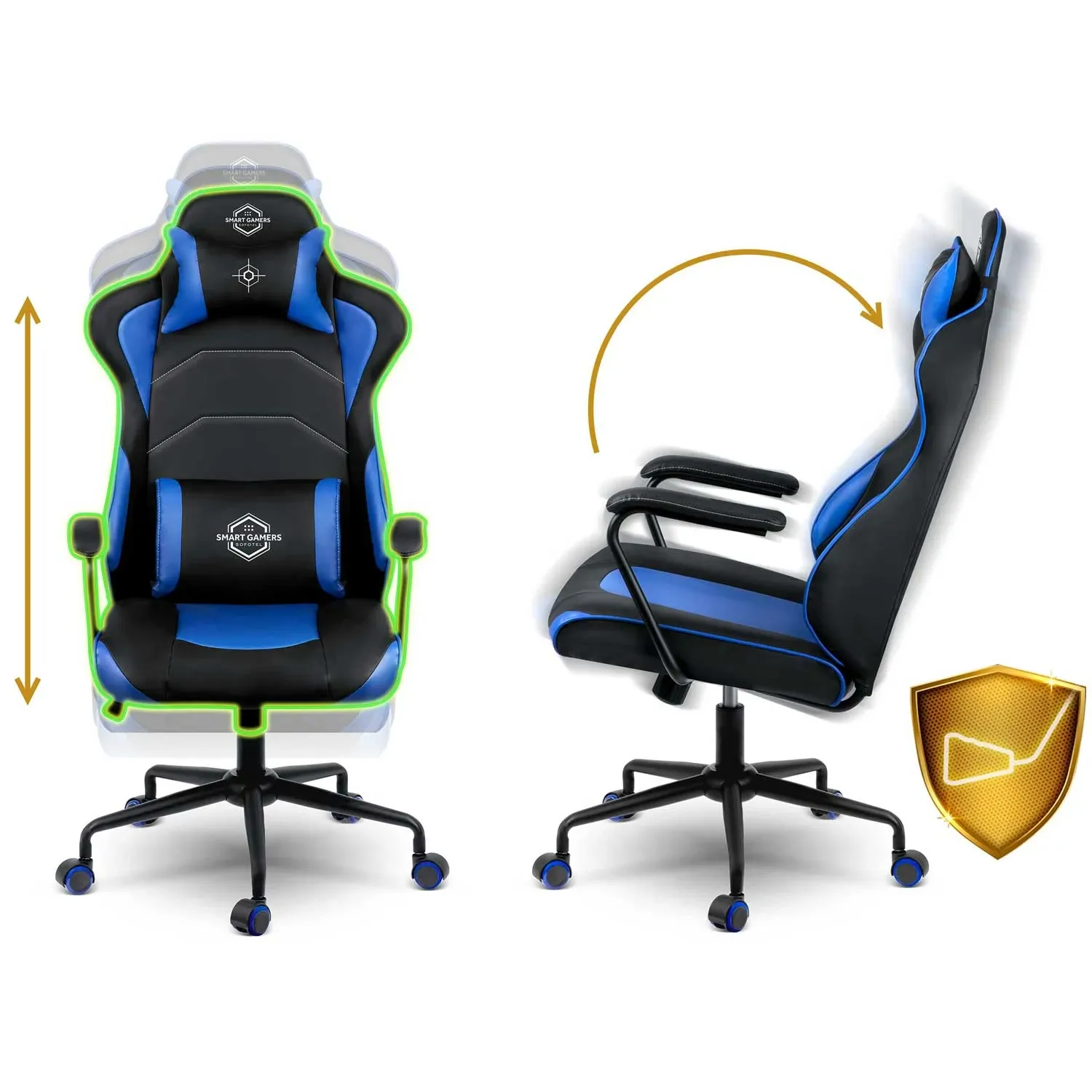 „Sofotel Yasuo“ žaidimų kėdė – mėlyna – 2591 - nuotrauka 1