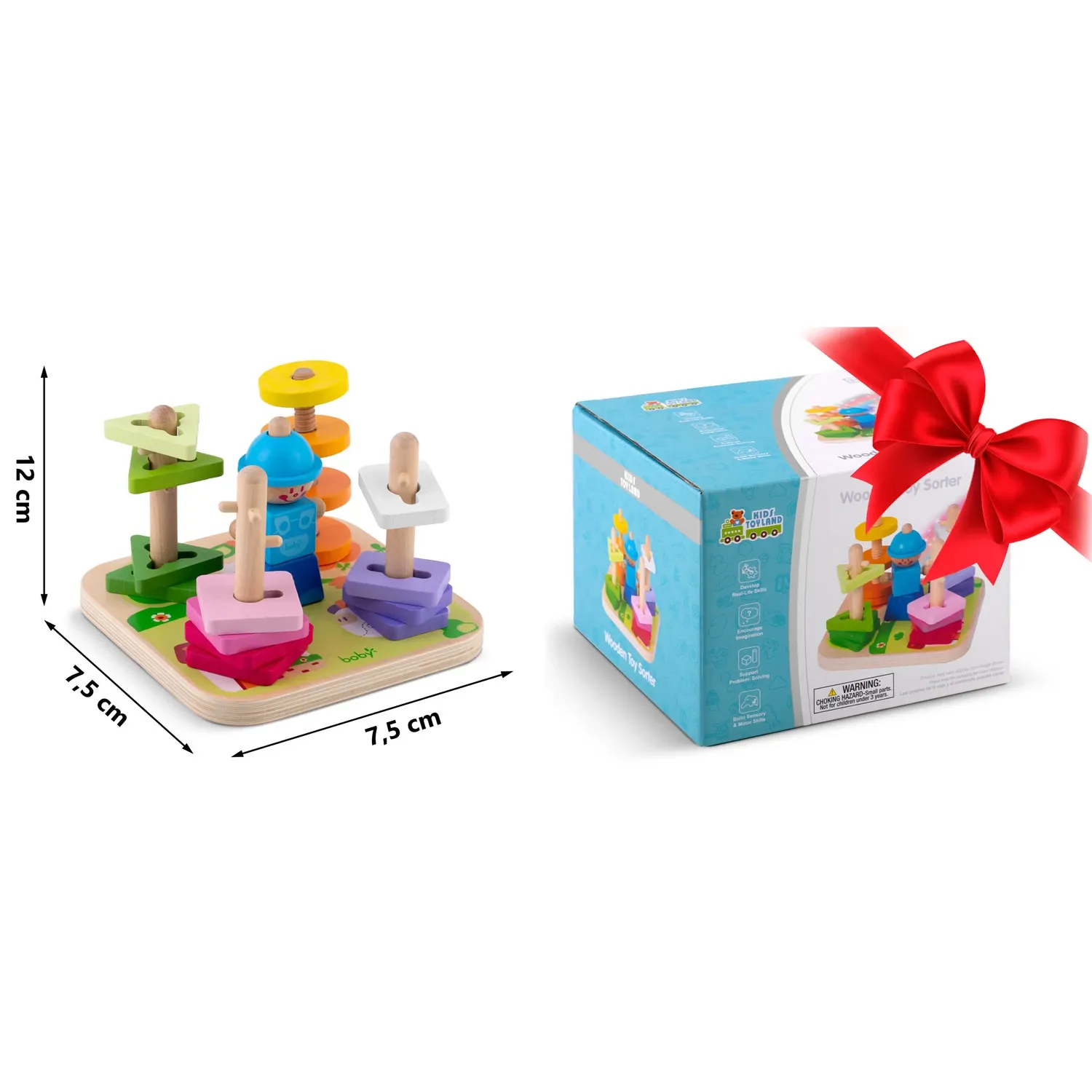 Medinių žaislų rūšiavimo dėlionė RK-866 Ricokids - nuotrauka 1