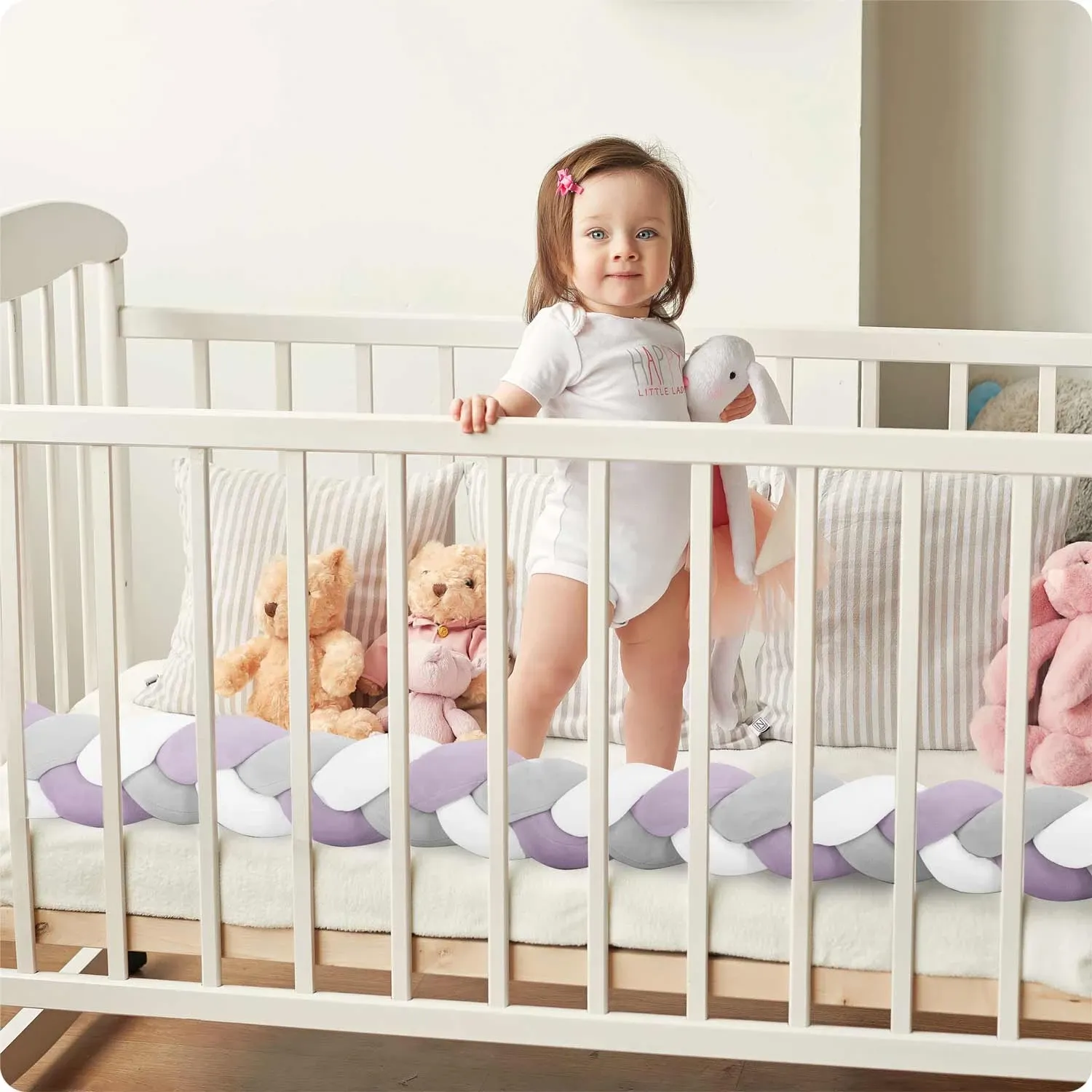 „Ricokids“ 3 m lovelės užtiesalas – violetinė-pilka - nuotrauka 1
