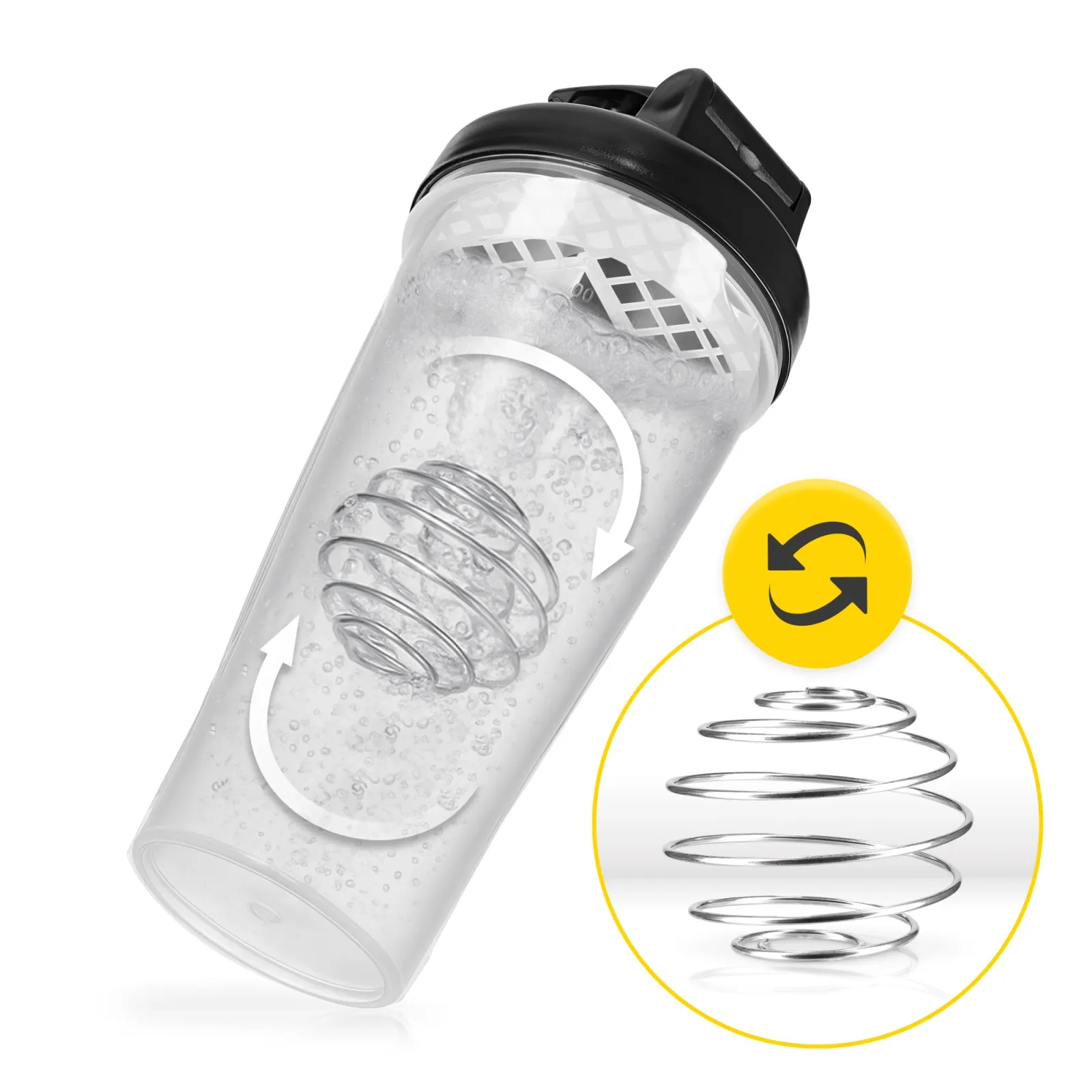 PRO sportinis maisto papildų plaktuvas su tinkleliu 650 ml