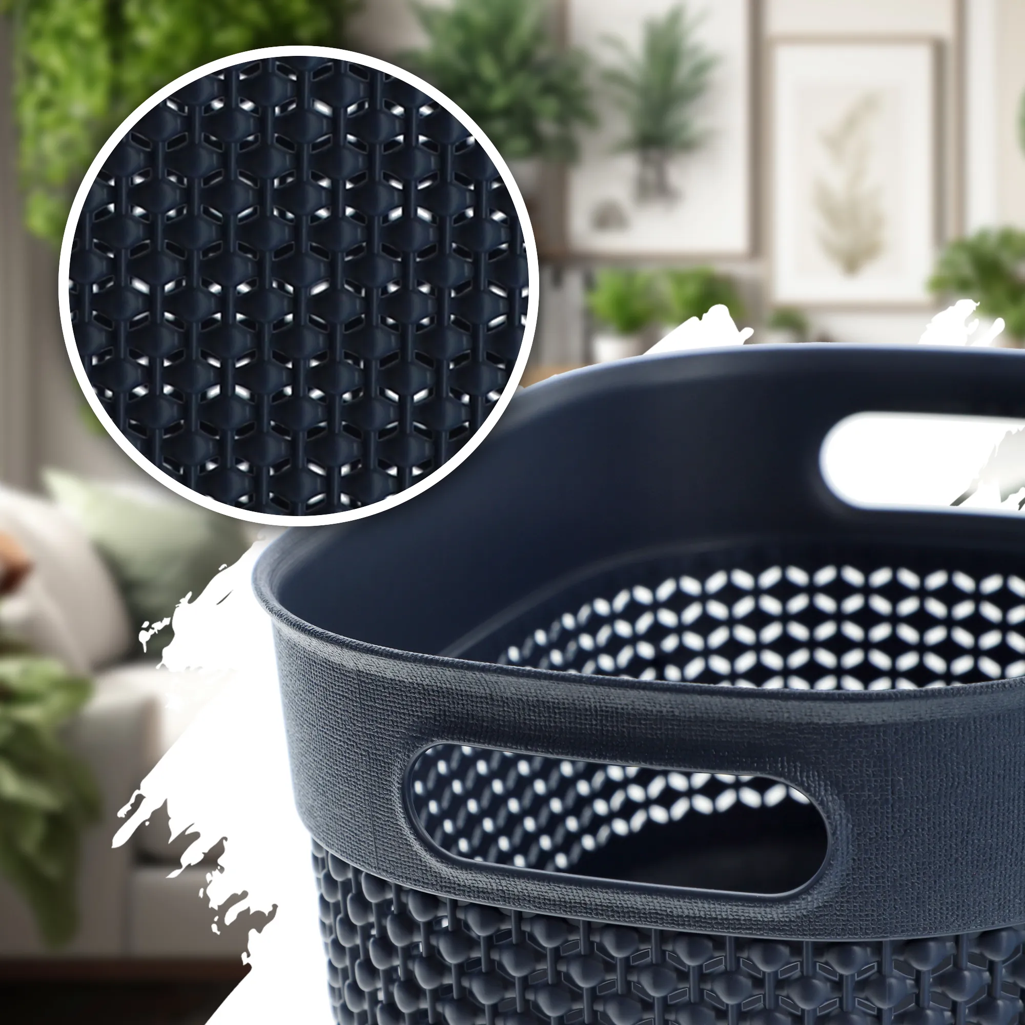 Stačiakampis krepšys 12 l Curver Filo perdirbtas, tamsiai mėlynas