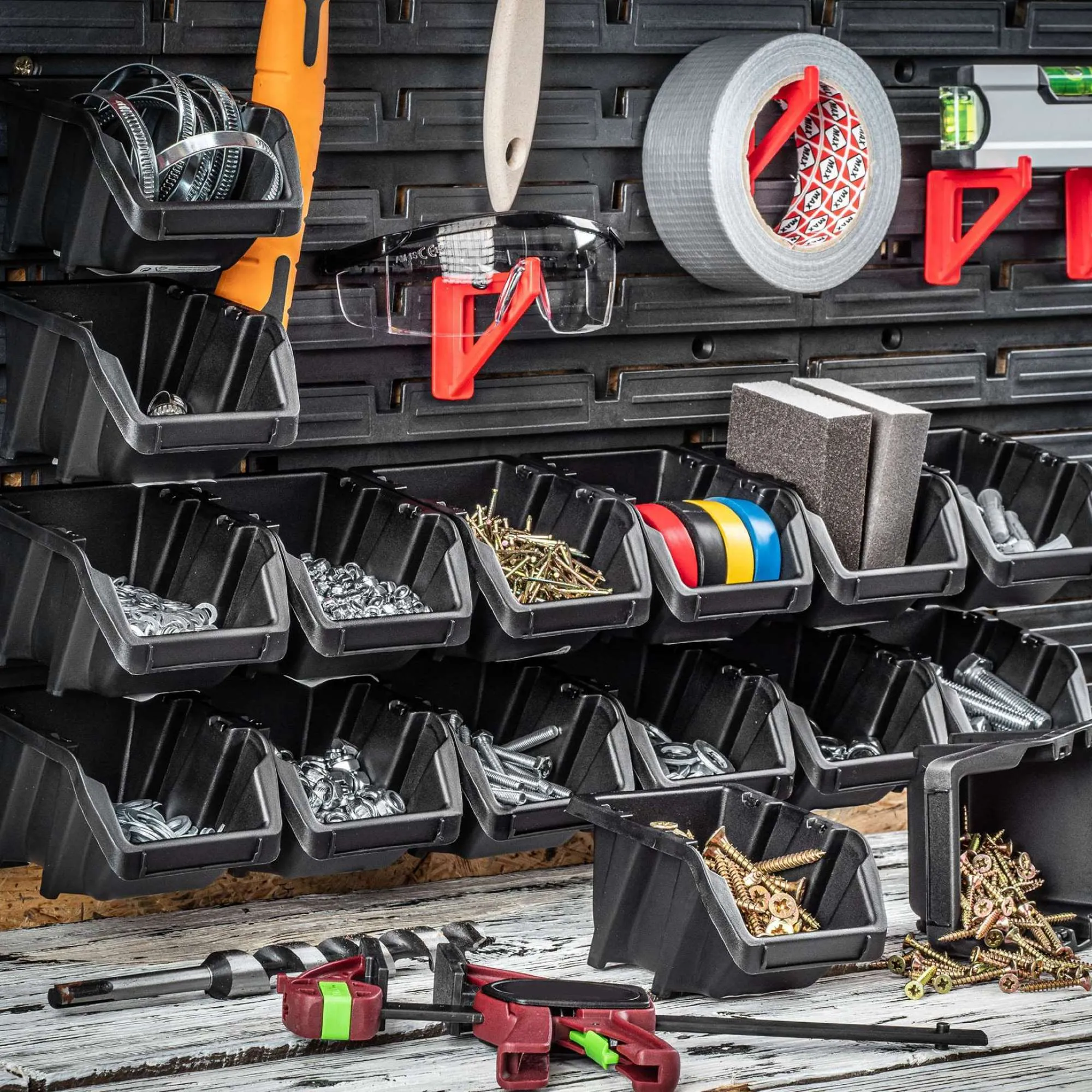 Falster dirbtuvių padėklas 12x10cm, juodas, 50 vnt.