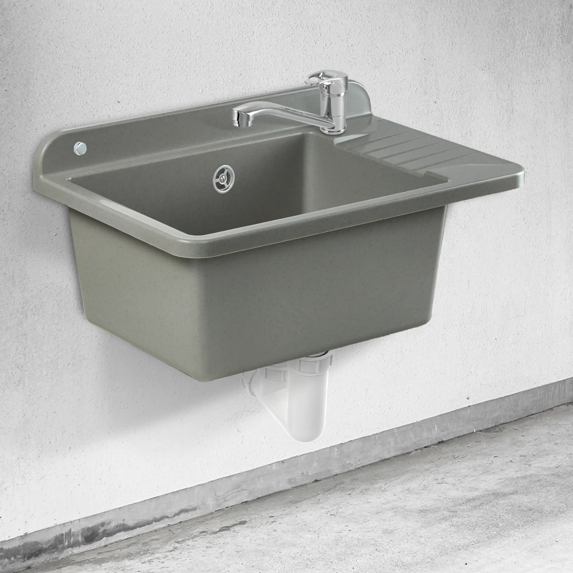 „Gospo“ kriauklė su pasukamu maišytuvu, grafito spalvos