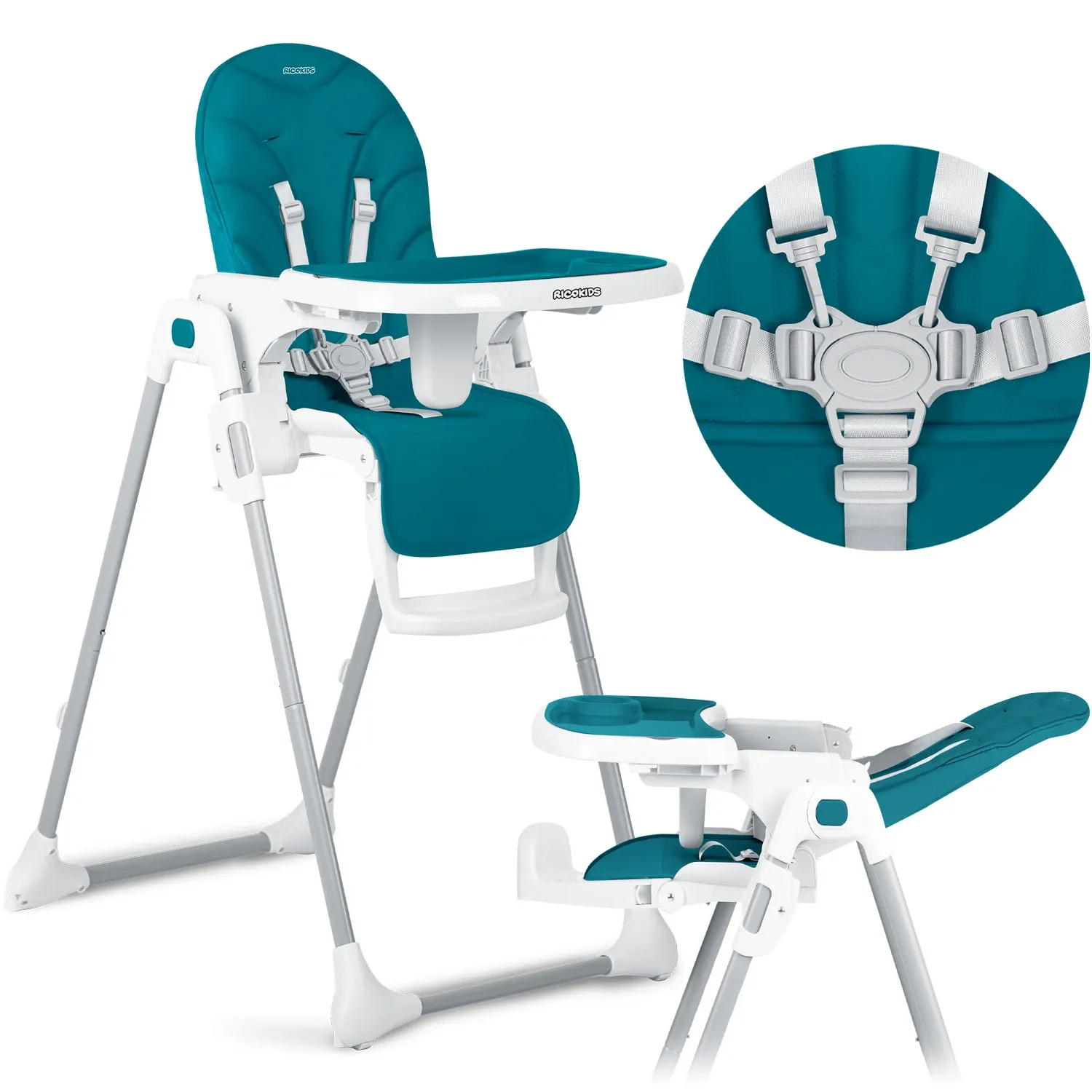 Ricokids Tulo mėlyna maitinimo kėdutė - nuotrauka 1