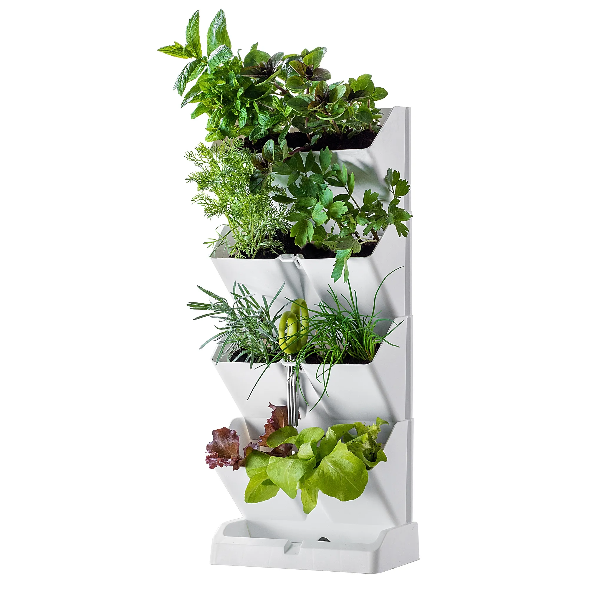 Seres stovintis vertikalus sodas 48 x 19 cm, baltas