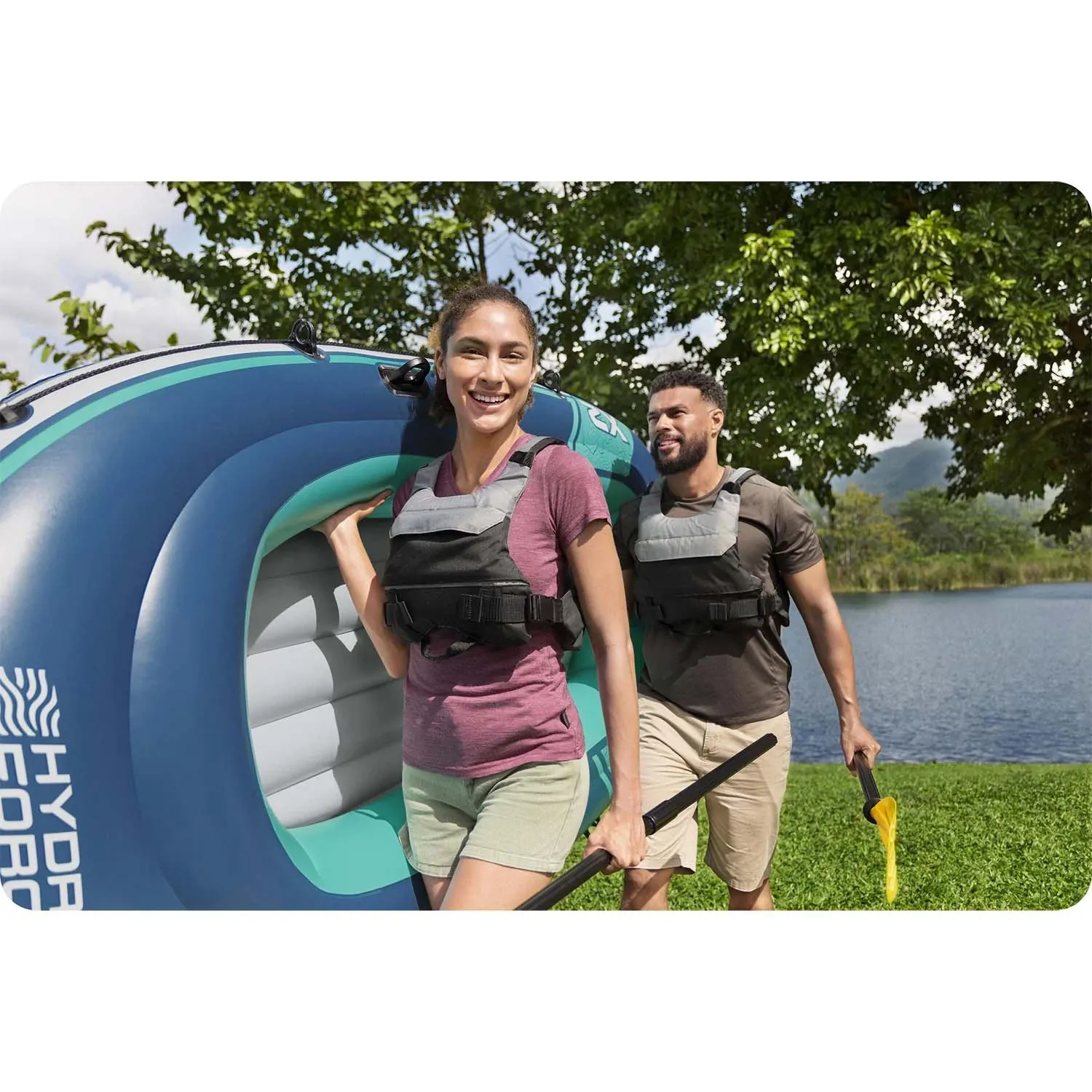 Pripučiama valtis Trek X2 Raft 232 x 118 cm Bestway 61153 - nuotrauka 1