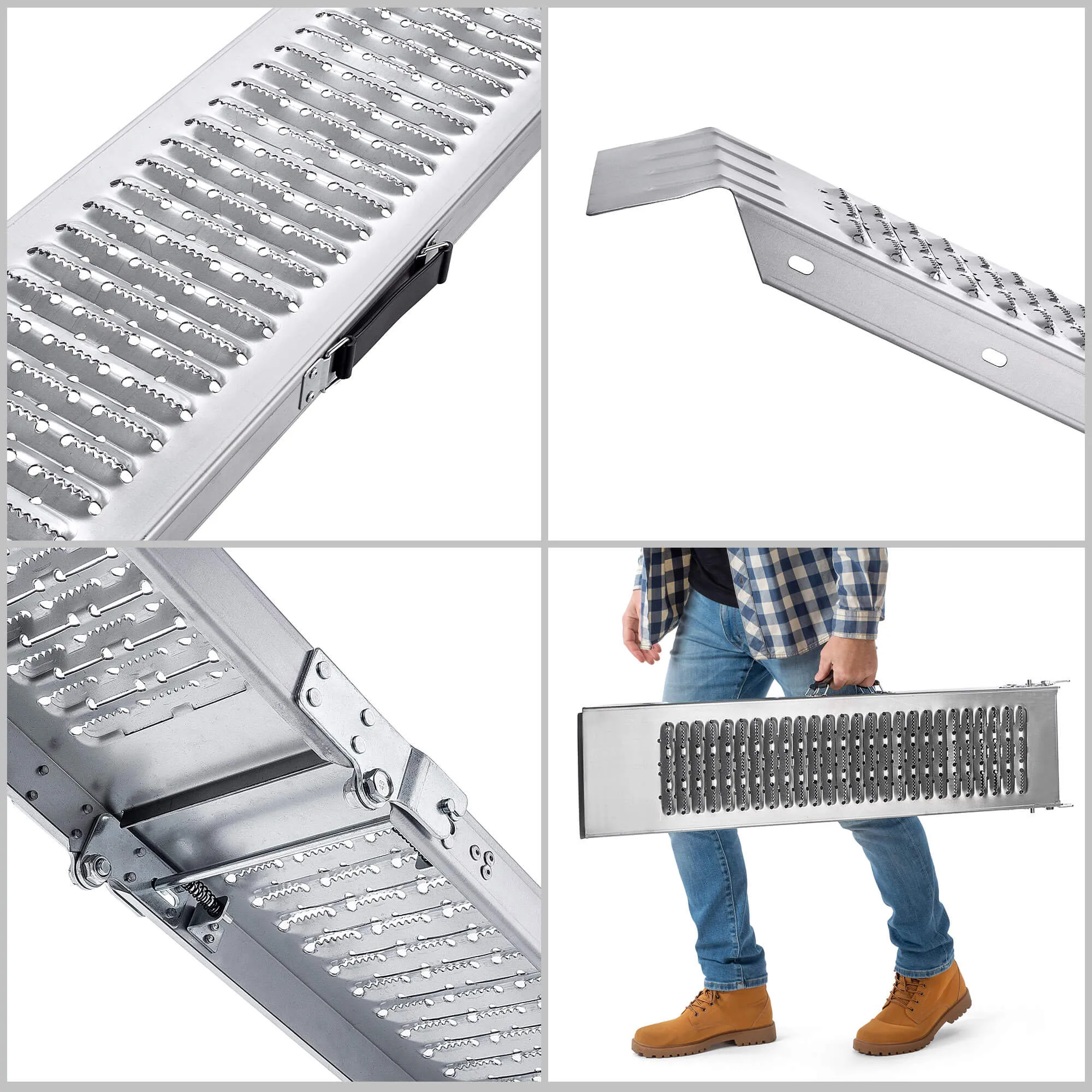 „Tuen“ sulankstoma įvažiavimo rampa, 188 x 23 cm, plieninė, 2 vnt.