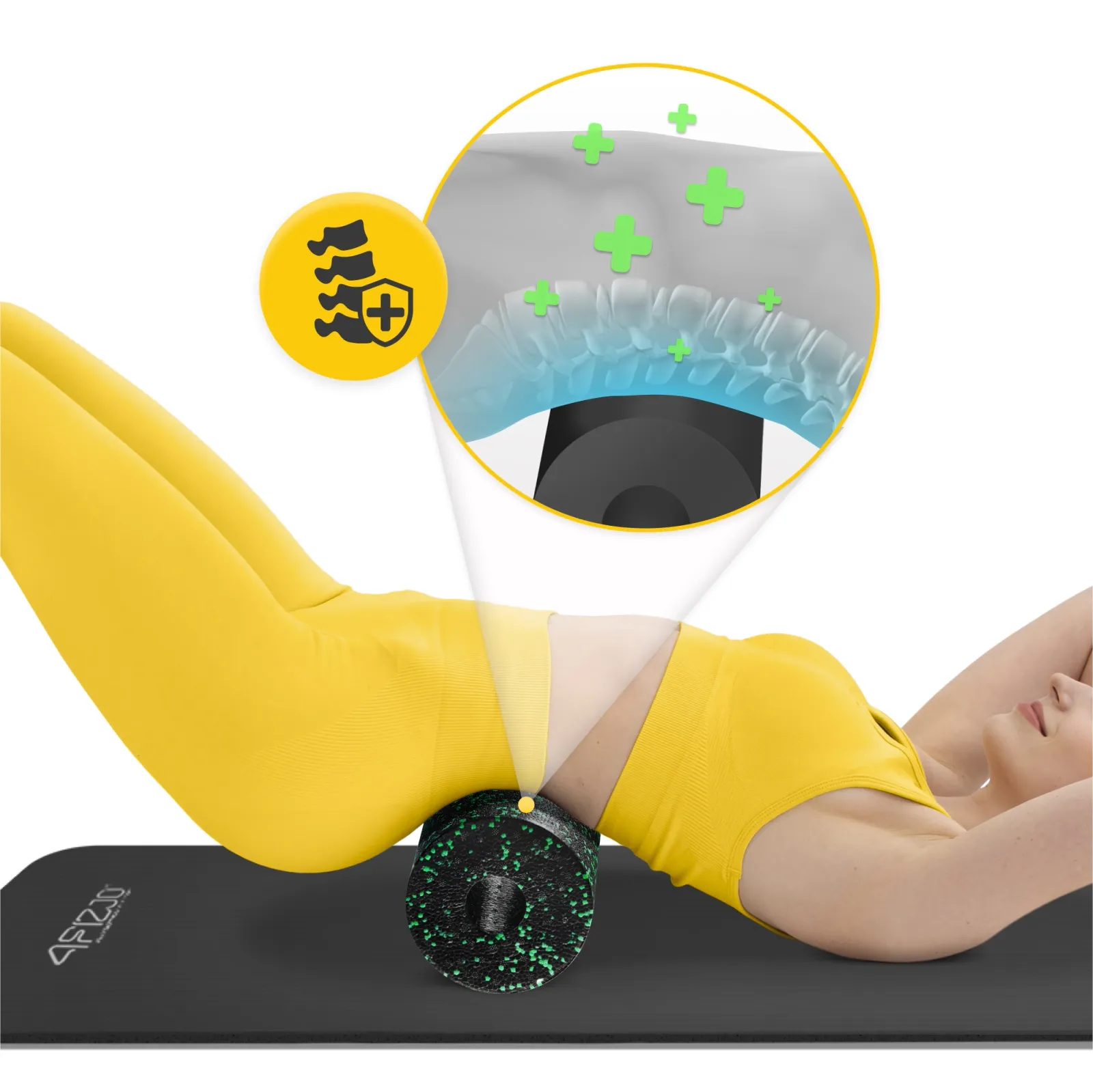 EPP putplasčio masažinis volelis 45 cm žalias