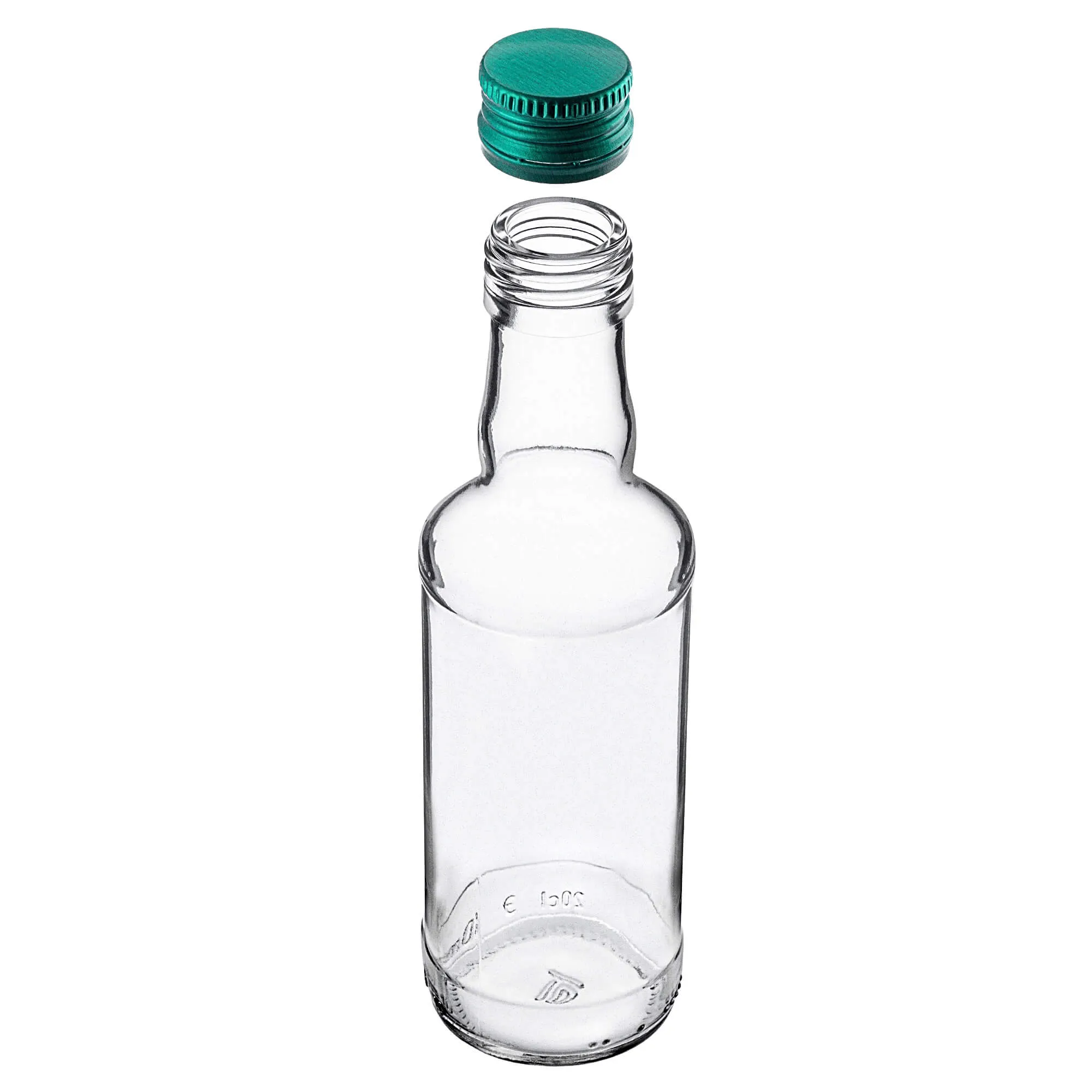 Monopol stiklinis butelis 200 ml su žaliu dangteliu 50 vnt.