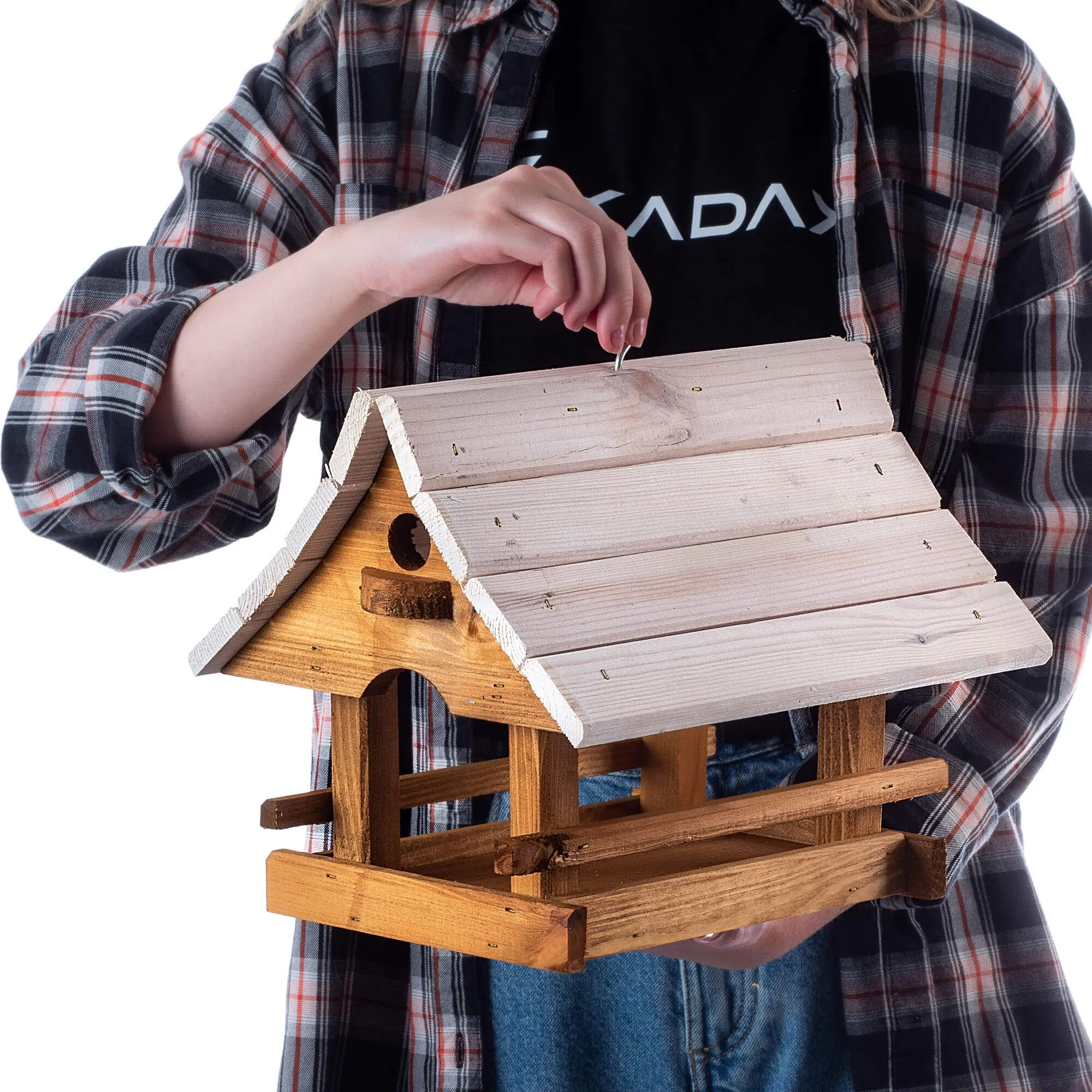 Arbis paukščių lesyklėlė, 30 x 25 cm, natūralios baltos spalvos