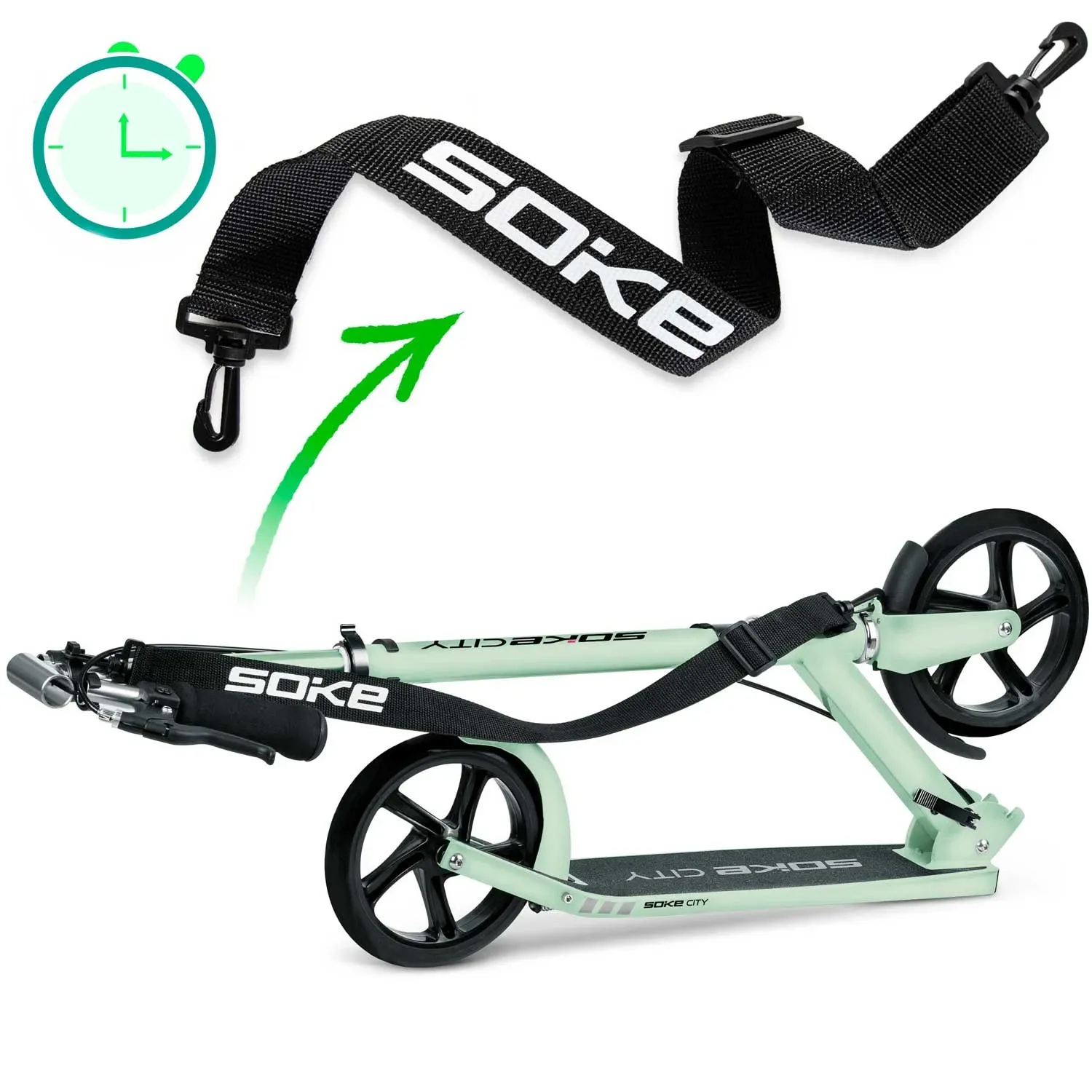 Soke City žalias paspirtukas - nuotrauka 1