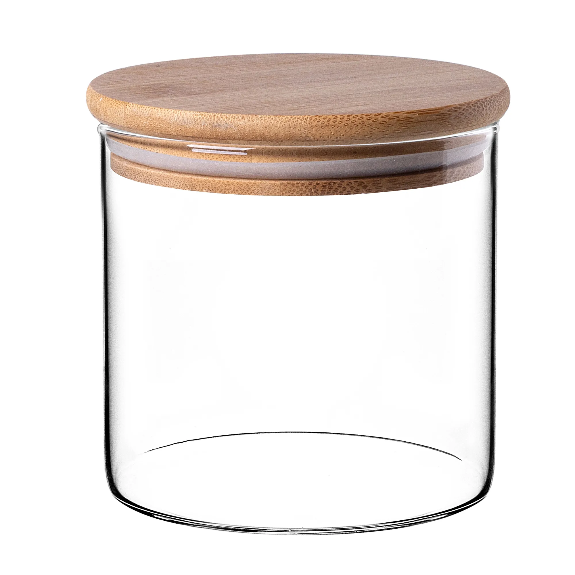 Piney stiklinis indas su bambuko dangteliu, 680 ml