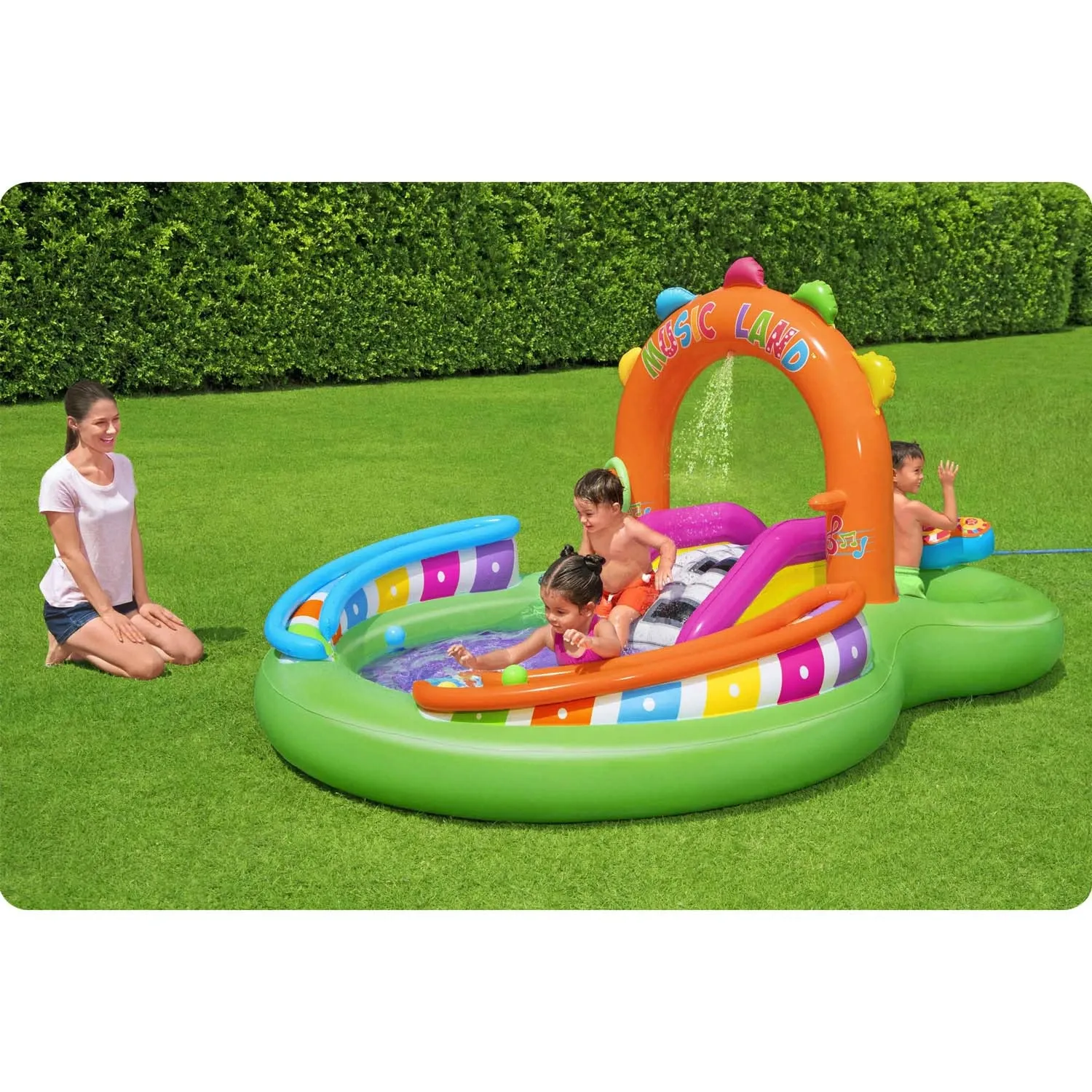 Pripučiama žaidimų aikštelė „Sing %27N splash“ 295 x 190 x 137 cm „Bestway 53117“ - nuotrauka 1