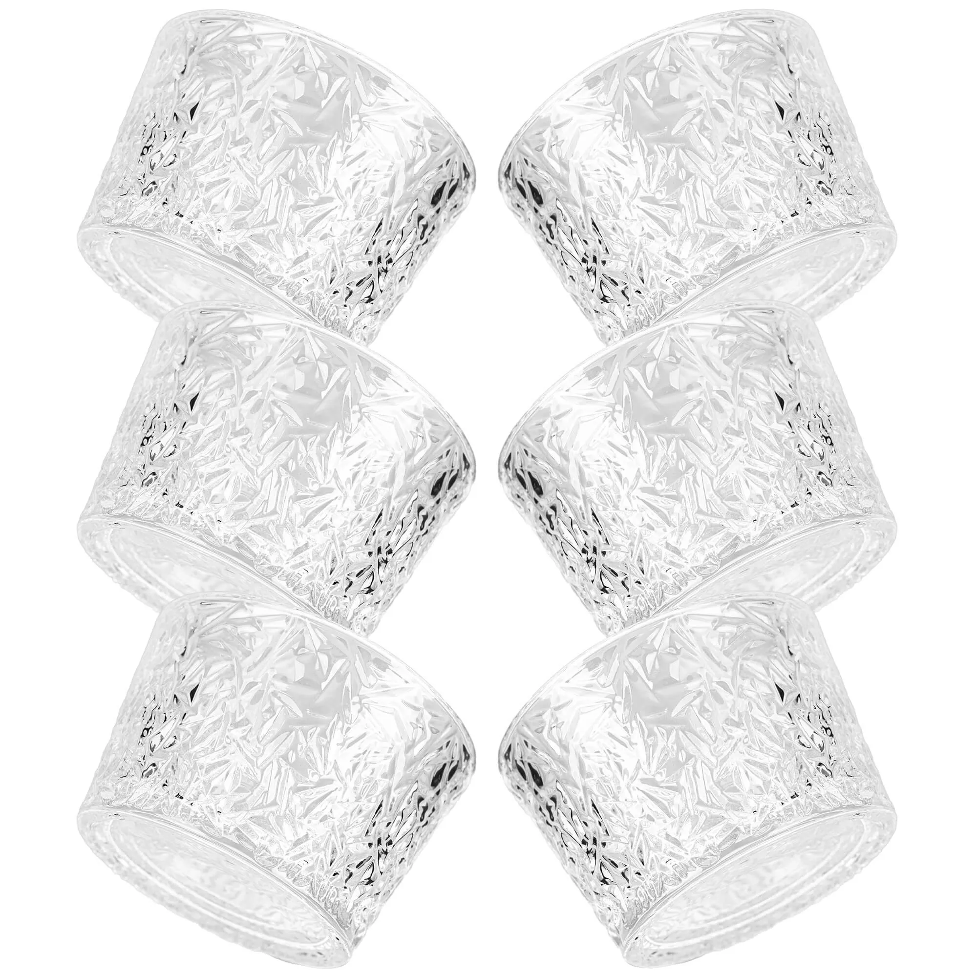 „Torza“ ledų indeliai 290 ml be kojelės, su ledo raštu, 6 vnt.