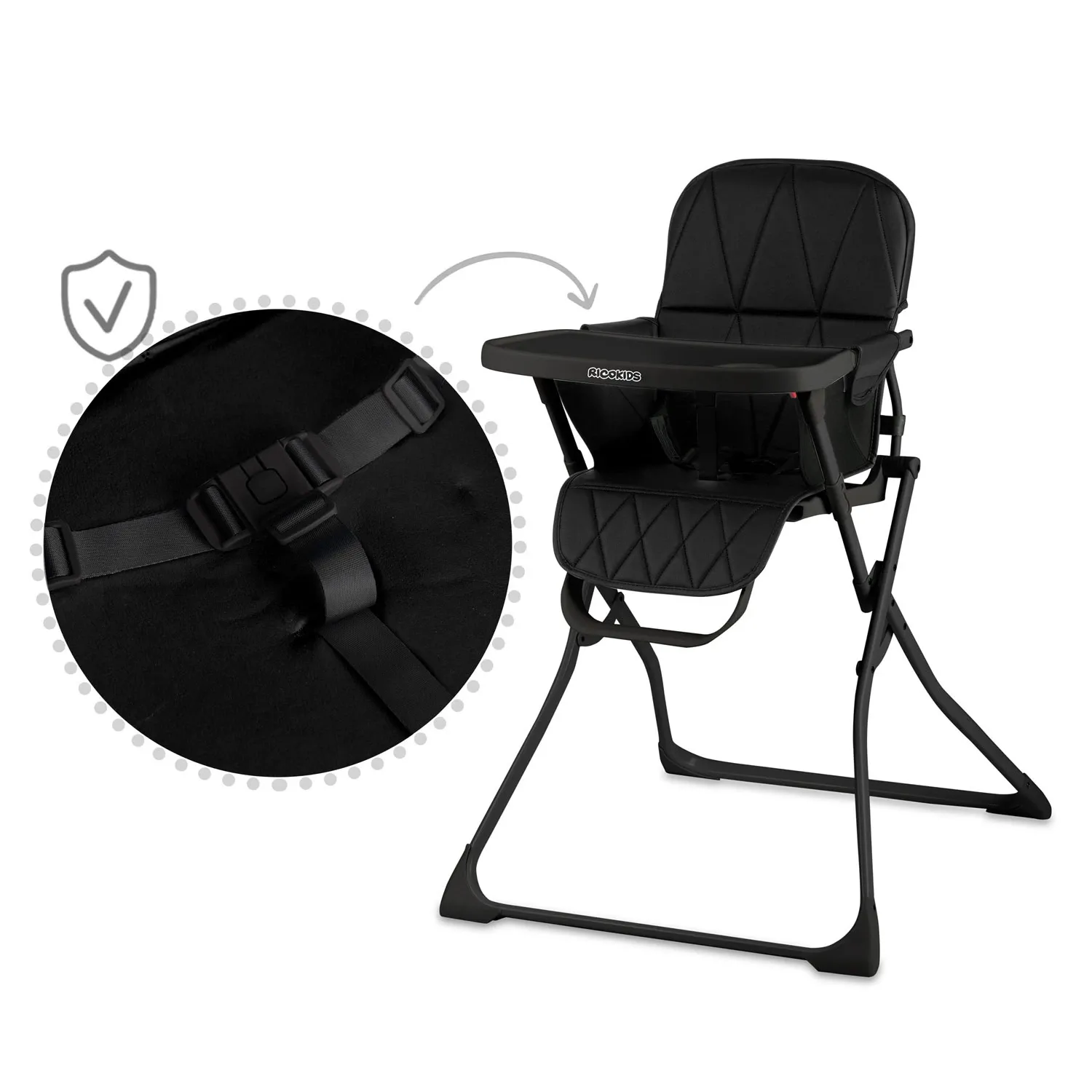 Nuco maitinimo kėdutė, juoda - nuotrauka 1