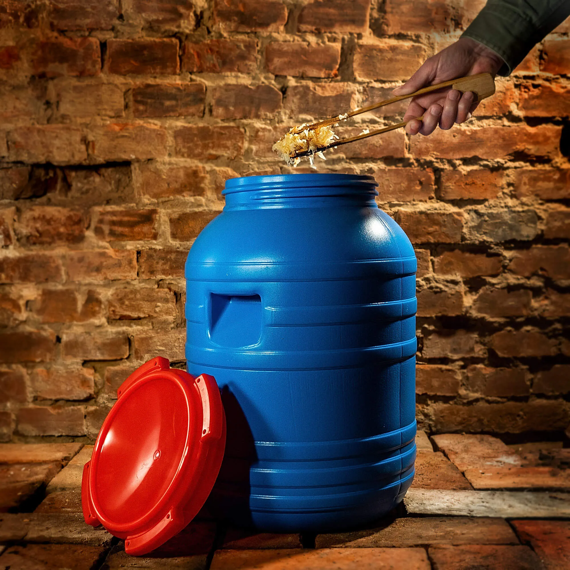 Odda 10 l plastikinė marinavimo statinė, mėlyna