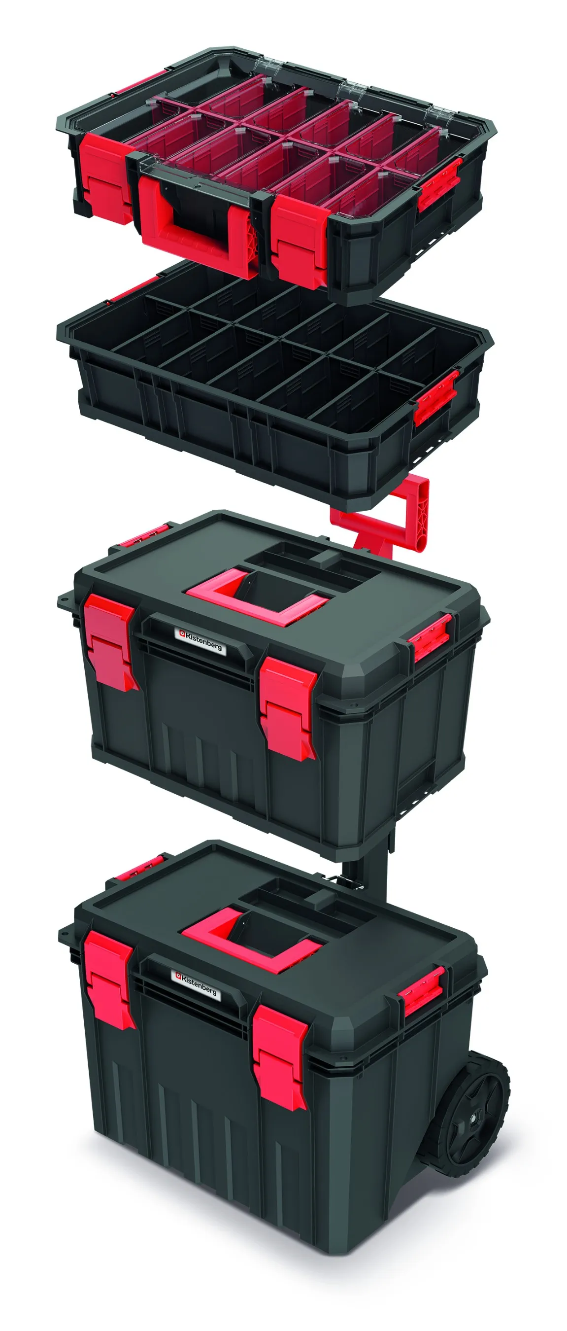 KISTENBERG Modular Solution 4in1 įrankių dėžės rinkinys B – KMSS553585B – juoda