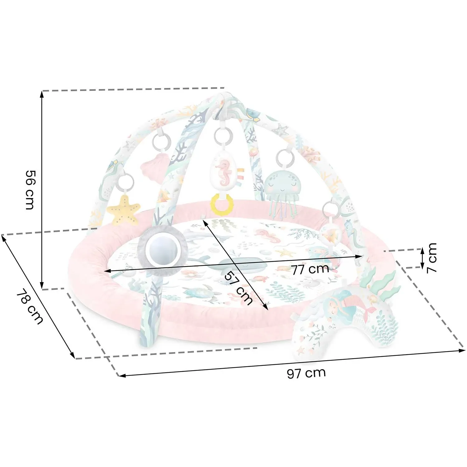 Interaktyvus žaidimų kilimėlis „Ocean Nukido“ – rožinis - nuotrauka 1