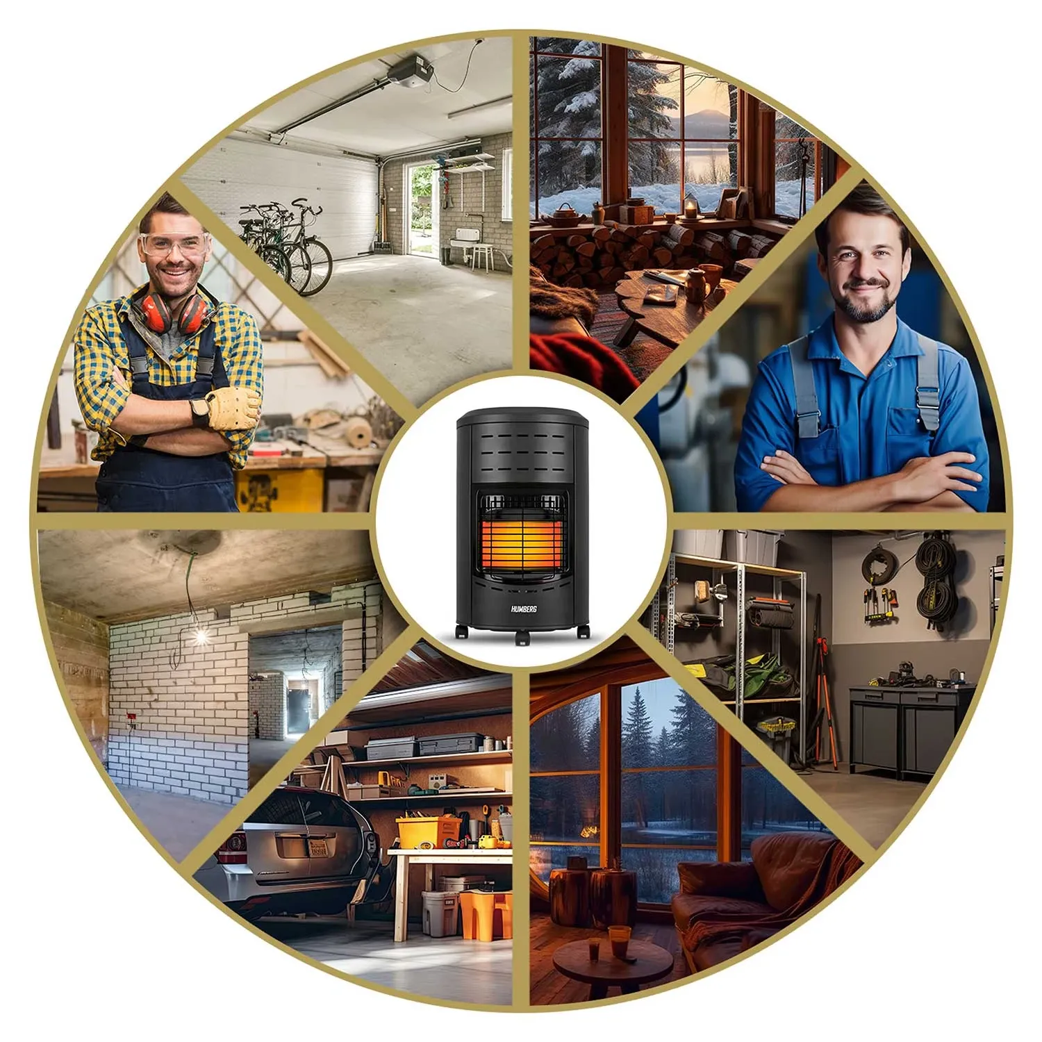 HM-901 Humberg dujinis šildytuvas, juoda - nuotrauka 1