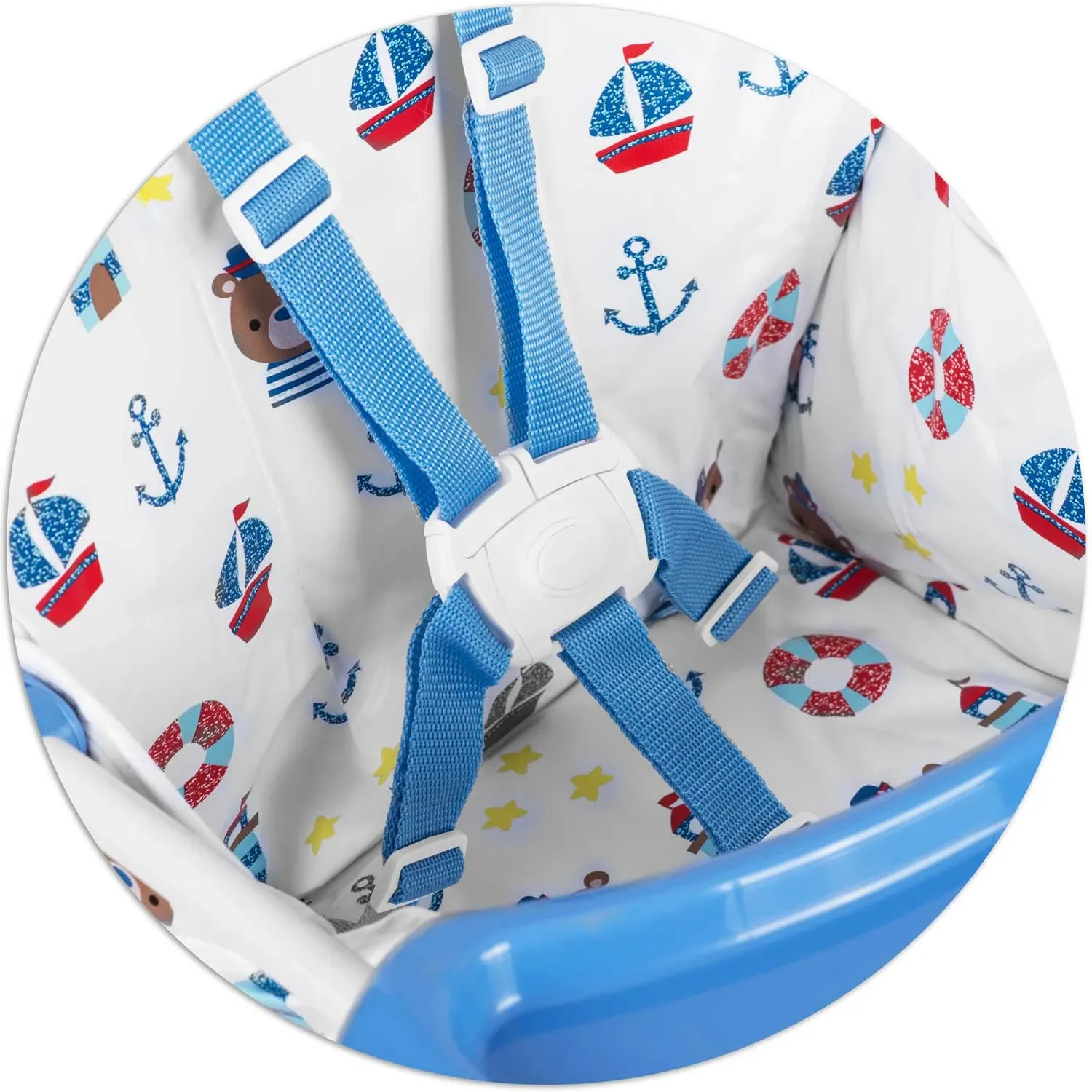 Ricokids FANDO jūros stiliaus maitinimo kėdutė su staliuku - nuotrauka 1