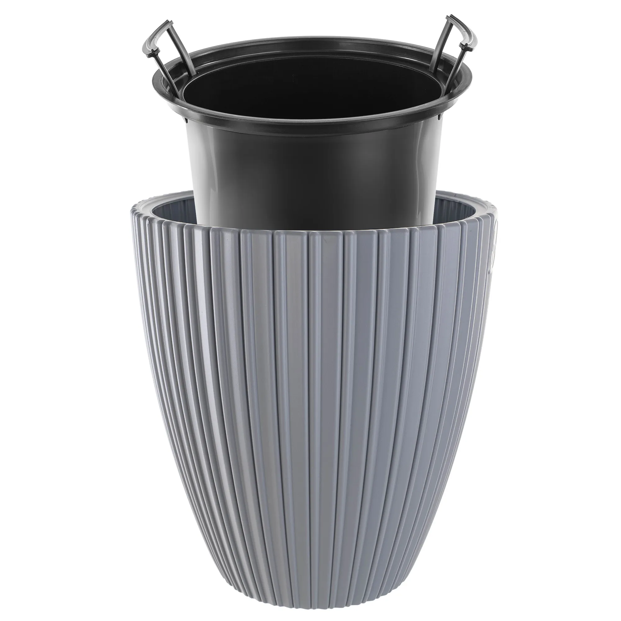 Raivael gėlių vazonas 30 cm platinos spalvos