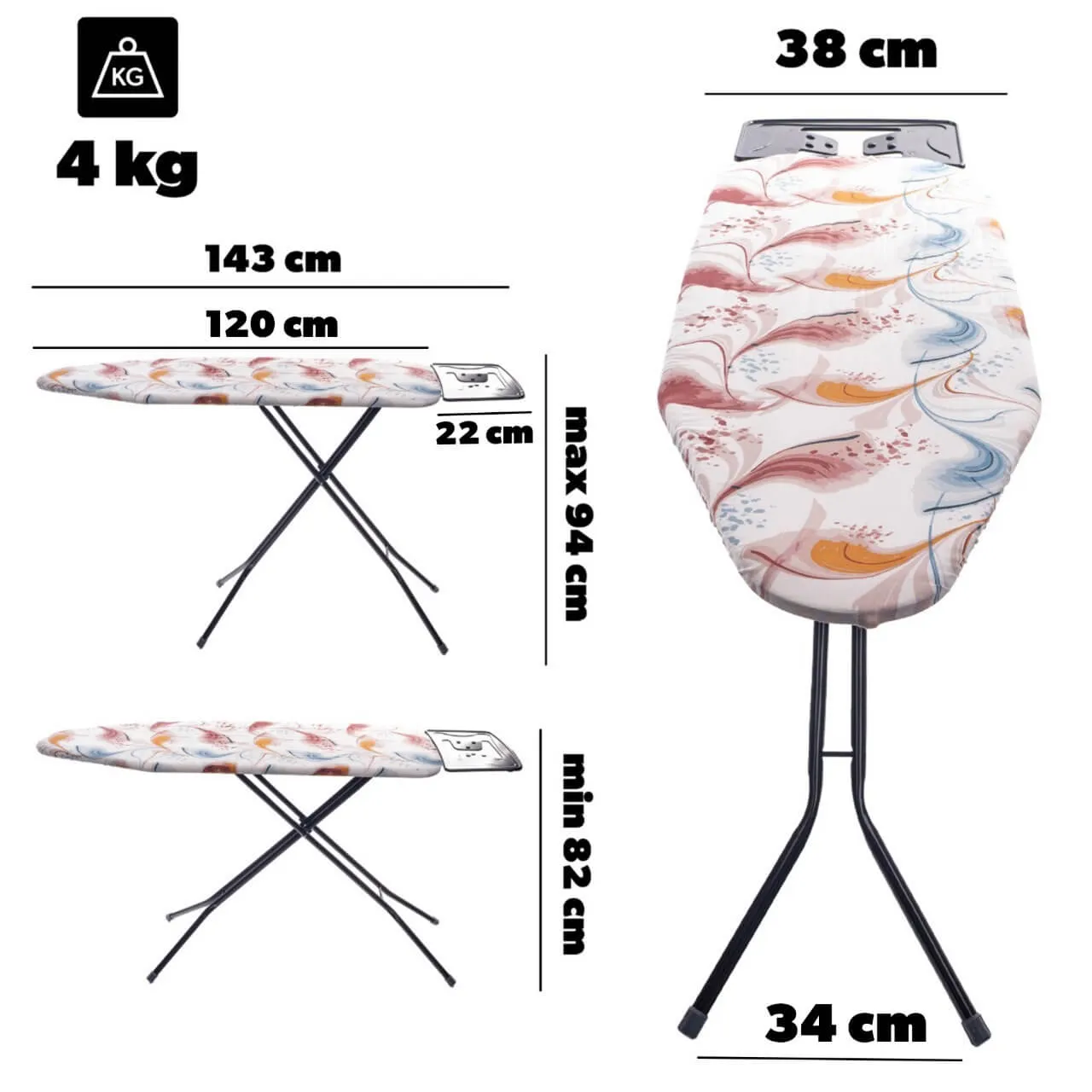 Veynes lyginimo lenta 120 x 38 cm, plunksnos