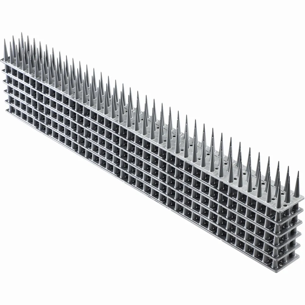 „Arcas“ plastikiniai paukščių apsaugos smaigai, sidabriniai, 12 vnt.