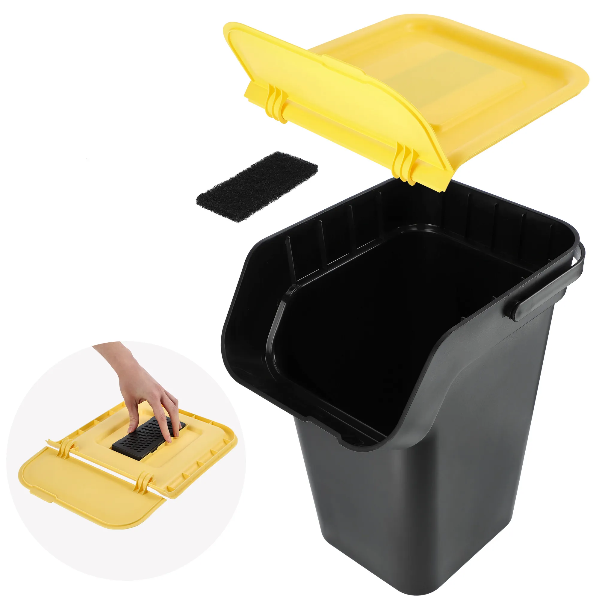 Pagney 4x25L juodų šiukšliadėžių rinkinys