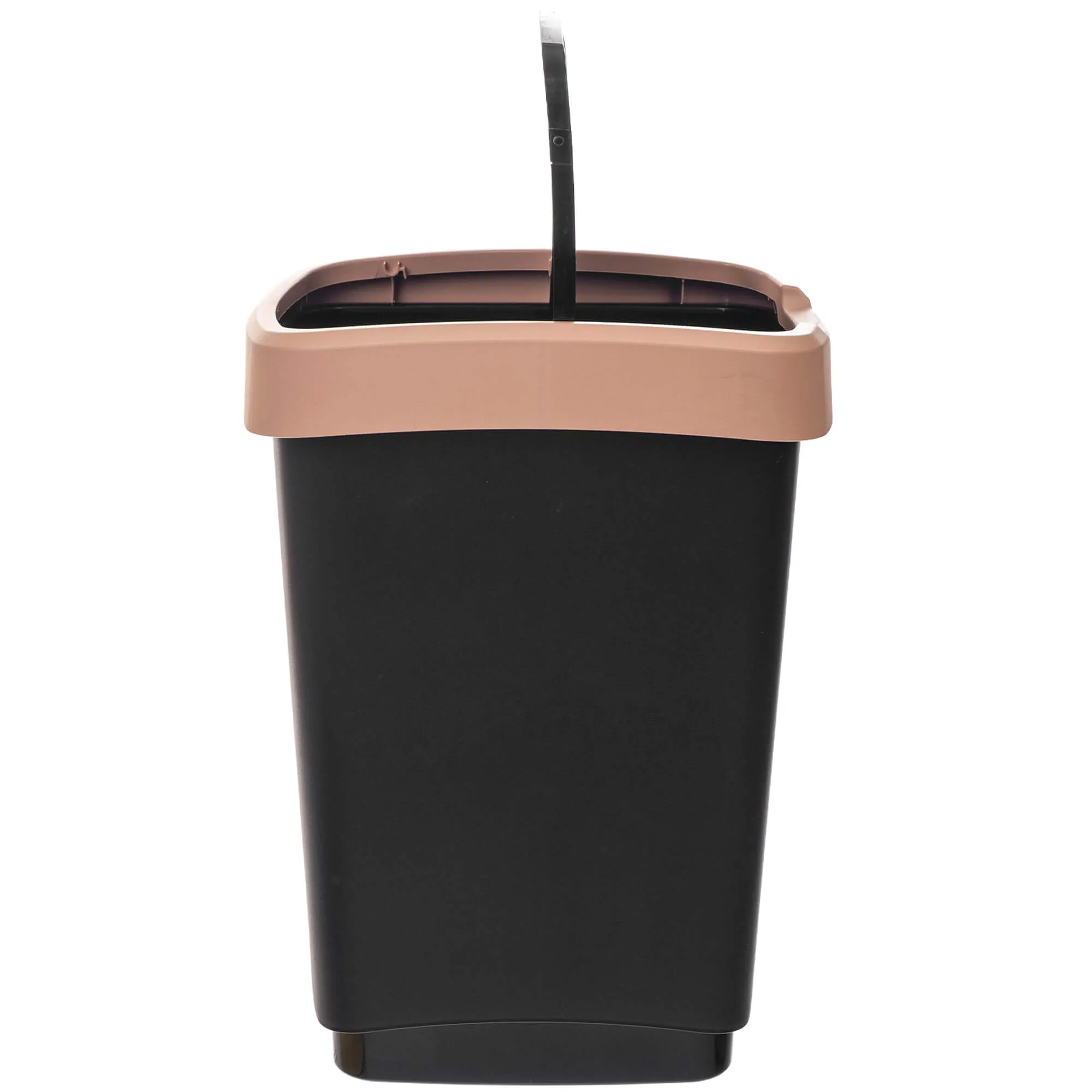 Morin 25 l šiukšliadėžė su besisukančiu dangčiu, juodos ir rudos spalvos