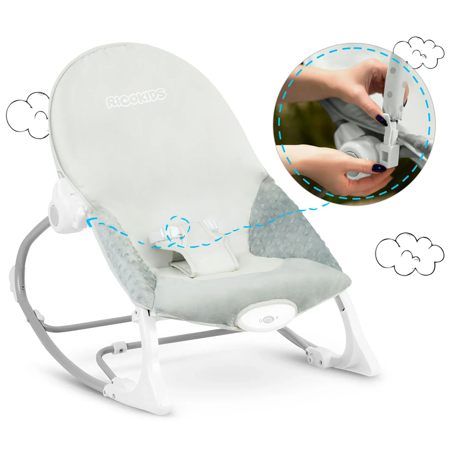 Ricokids supamoji lovelė su vibracija - viržių spalvos - nuotrauka 1