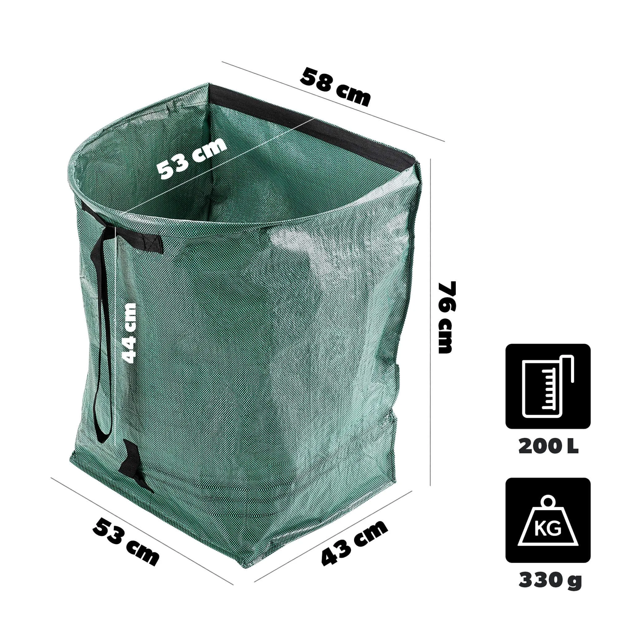 „Montbard“ 200 l sulankstomas sodo krepšys, žalias