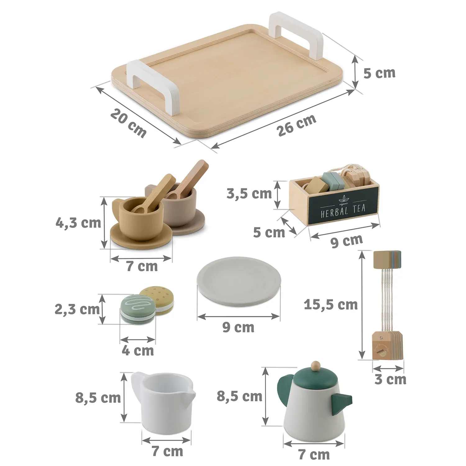 Medinis arbatos rinkinys NK-864 Nukido - nuotrauka 1
