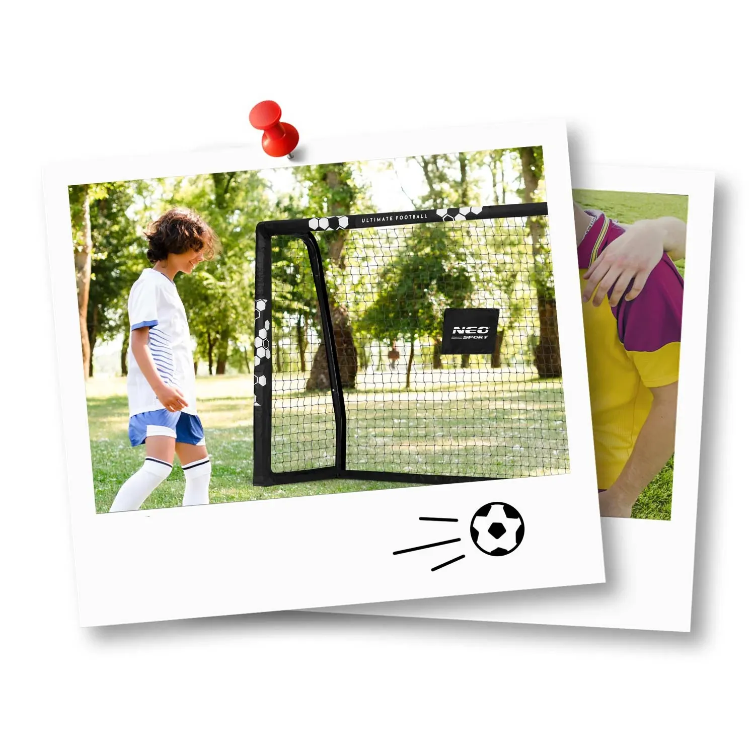 Futbolo vartai 180 x 120 x 60 cm NS-462 Šešiakampiai - nuotrauka 1