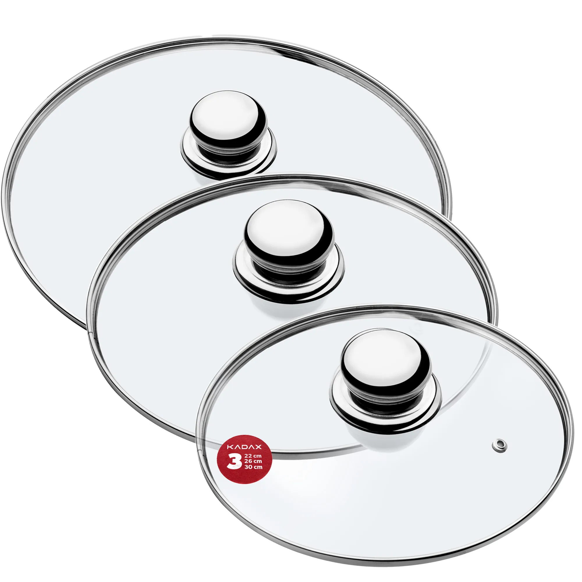 Vicenza orkaitėje kepti tinkamų dangčių rinkinys 22, 26, 30 cm