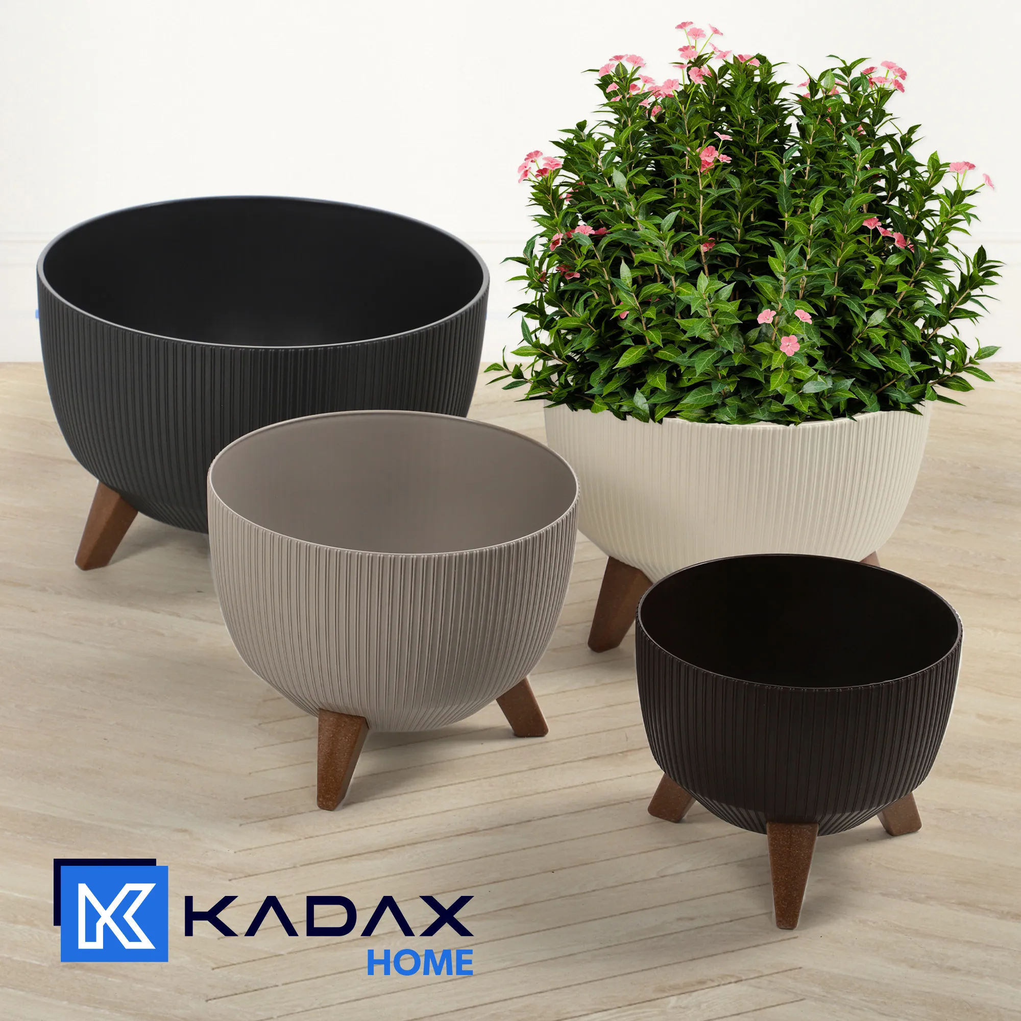 Milis gėlių dubuo su kojelėmis 24 cm