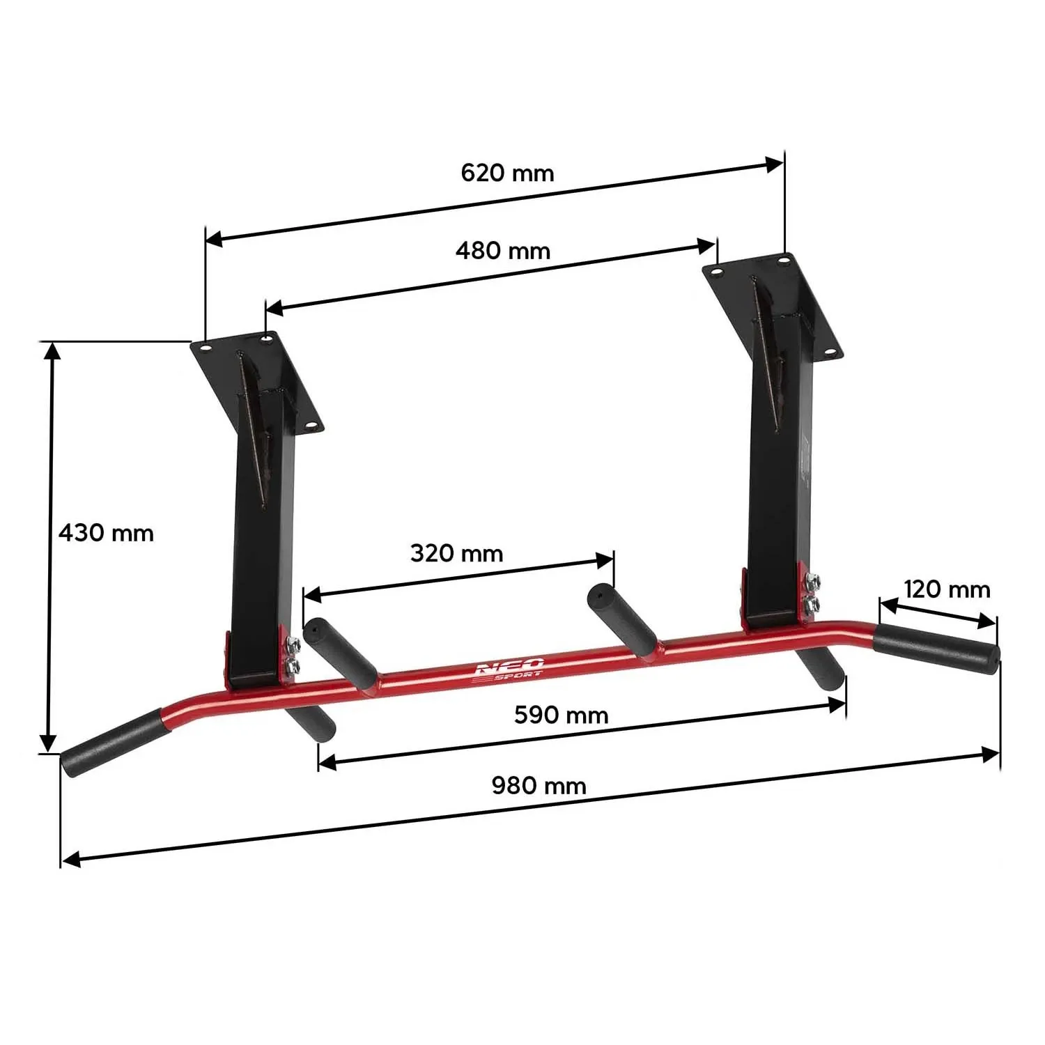 Prie lubų tvirtinamas prisitraukimų skersinis NS-317 - nuotrauka 1