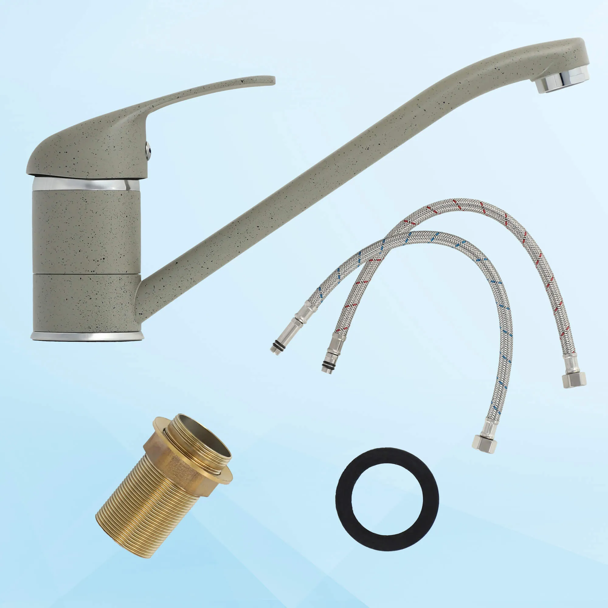 Gospo Rox laisvai pastatomas virtuvės maišytuvas, pilkas