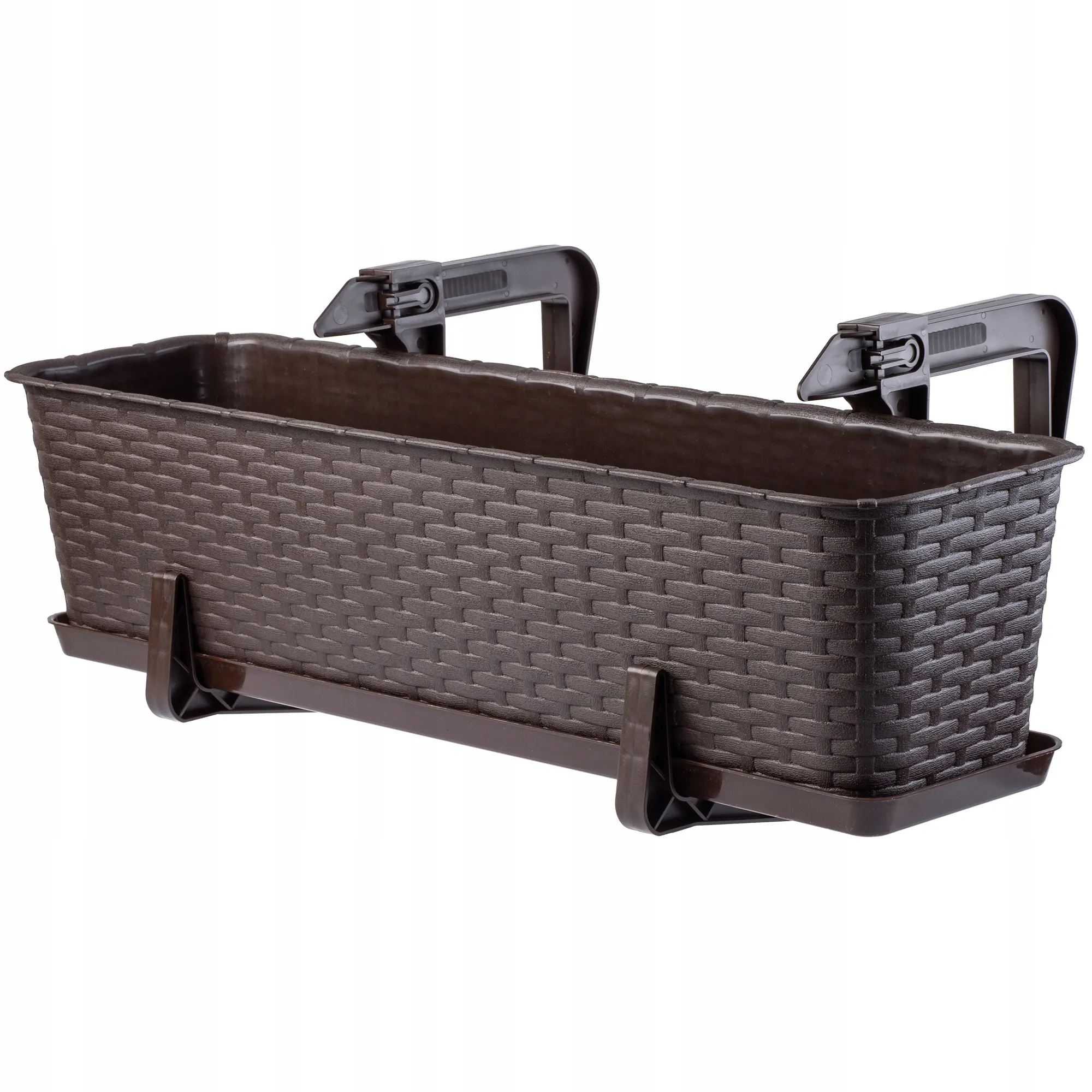 Balkono dėžė su rankenomis ir pagrindu 40 + 60 cm