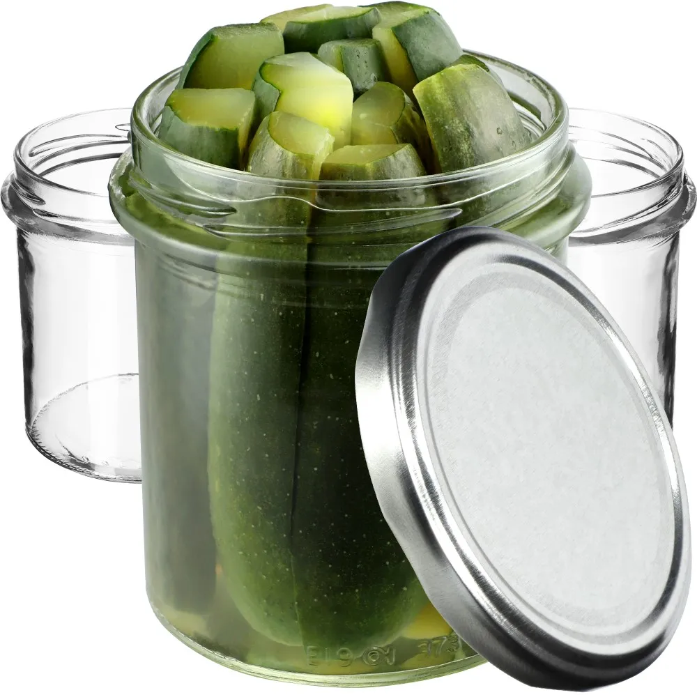 Avila konservavimo stiklainiai 350 ml, 20 vnt., 82 mm + sidabriniai dangteliai