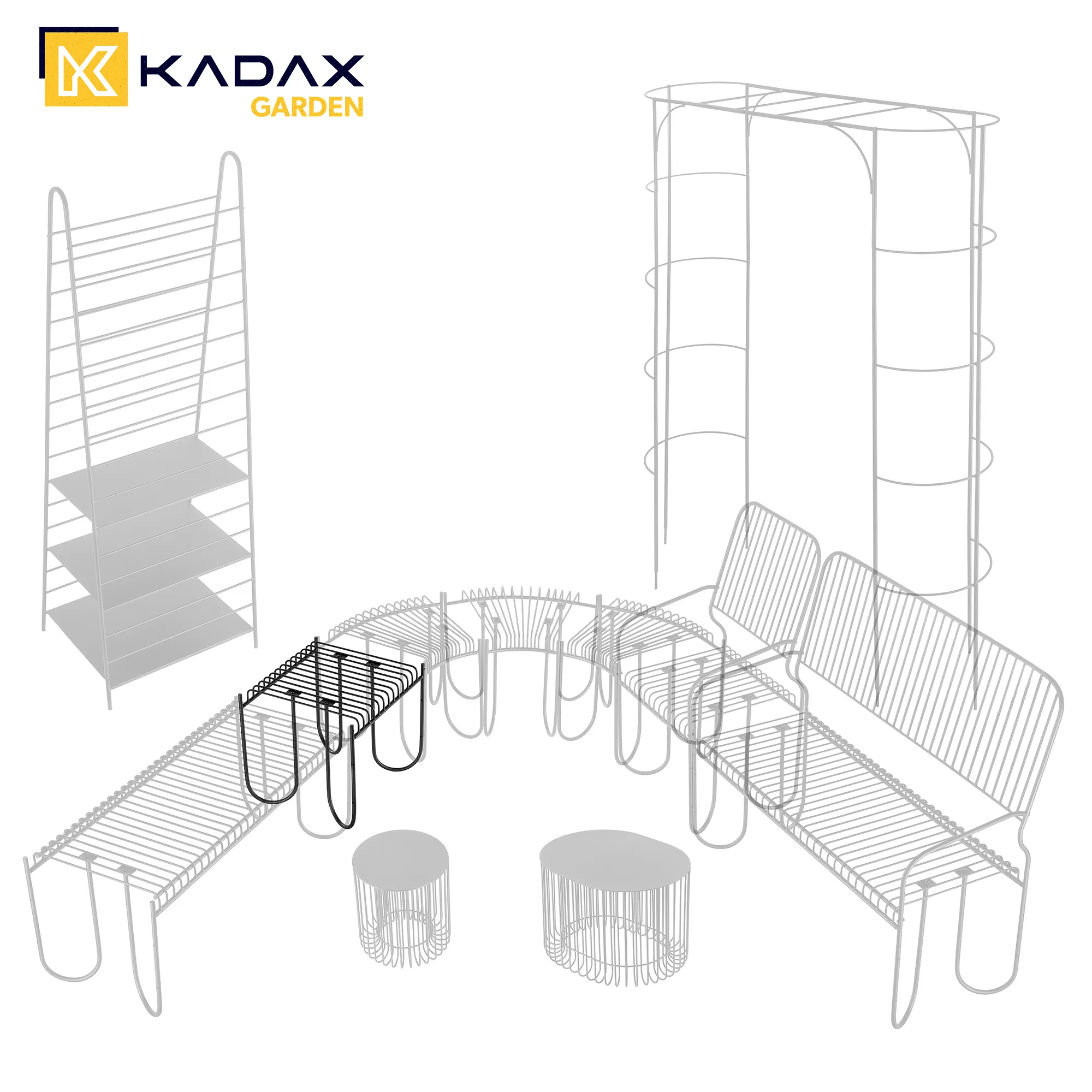 Ruste sodo suolas 50 x 45 cm, juodas