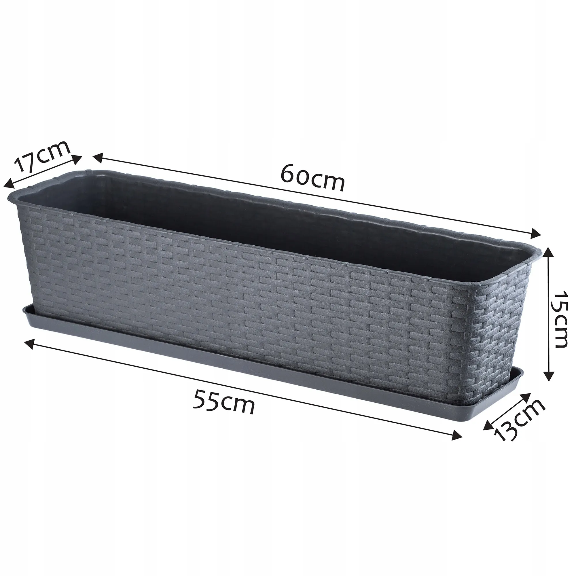 60 cm balkono dėžutės stovas