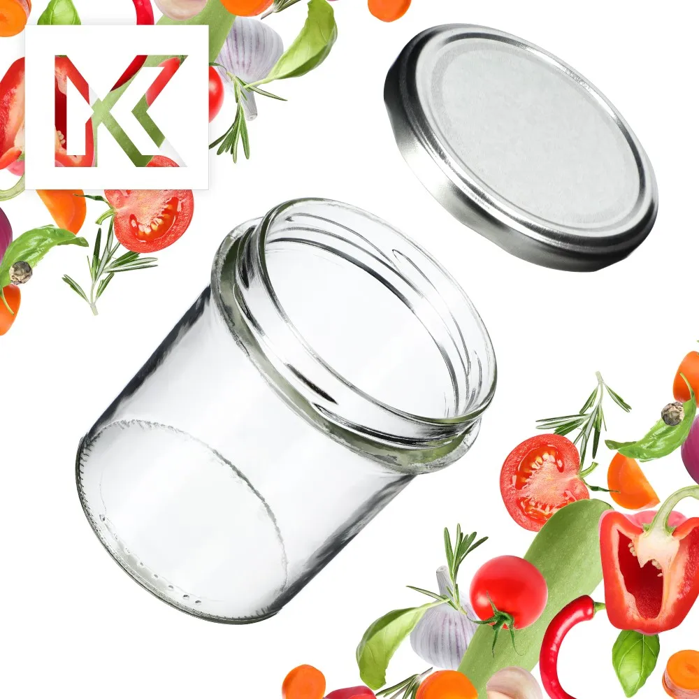 Avila konservavimo stiklainiai 350 ml, 20 vnt., 82 mm + sidabriniai dangteliai