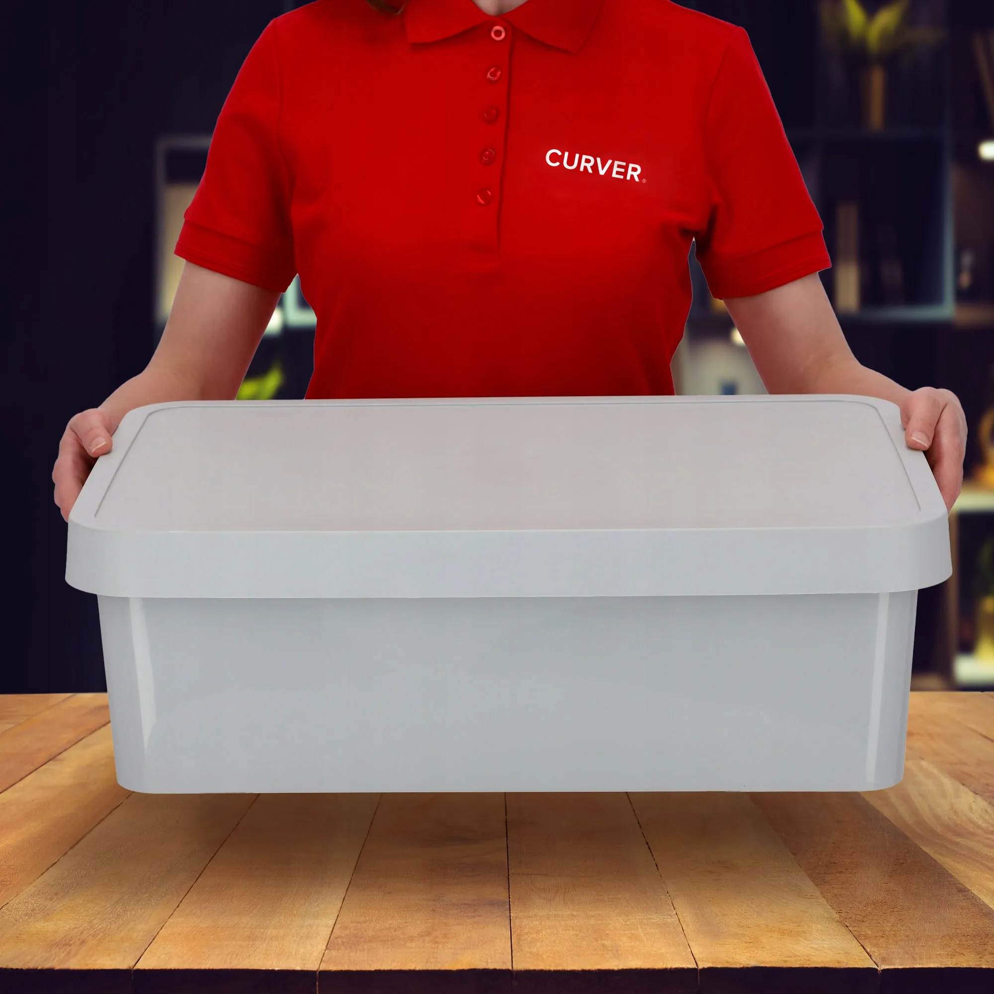 „Curver Infinity“ 45 l laikymo konteineris su dangčiu, pilkas