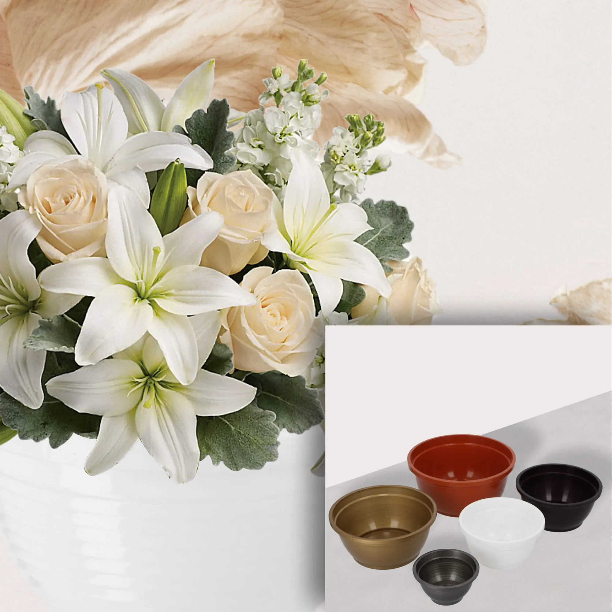 Verna kapinių gėlių dubuo 26 x 12 cm