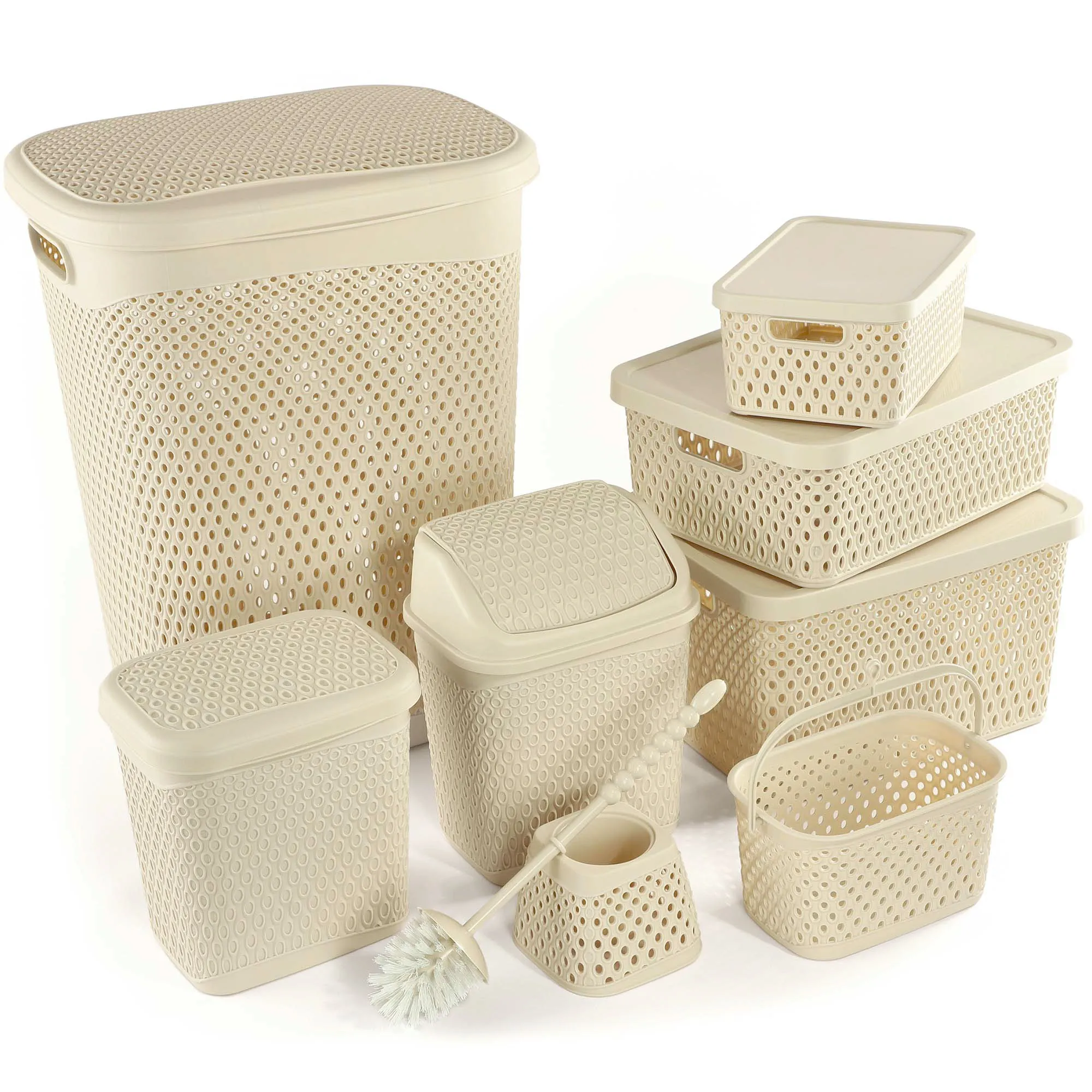 Briec skalbinių krepšys, 55 l, smėlio spalvos